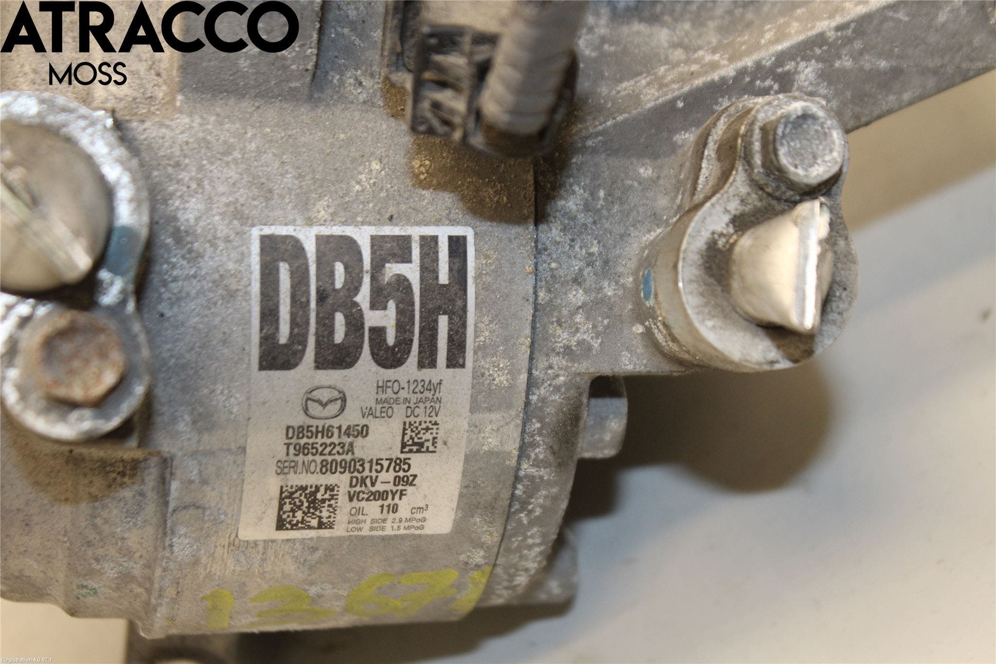 Mazda 2 (DJ) 15-22 Varme Ac Kompressor