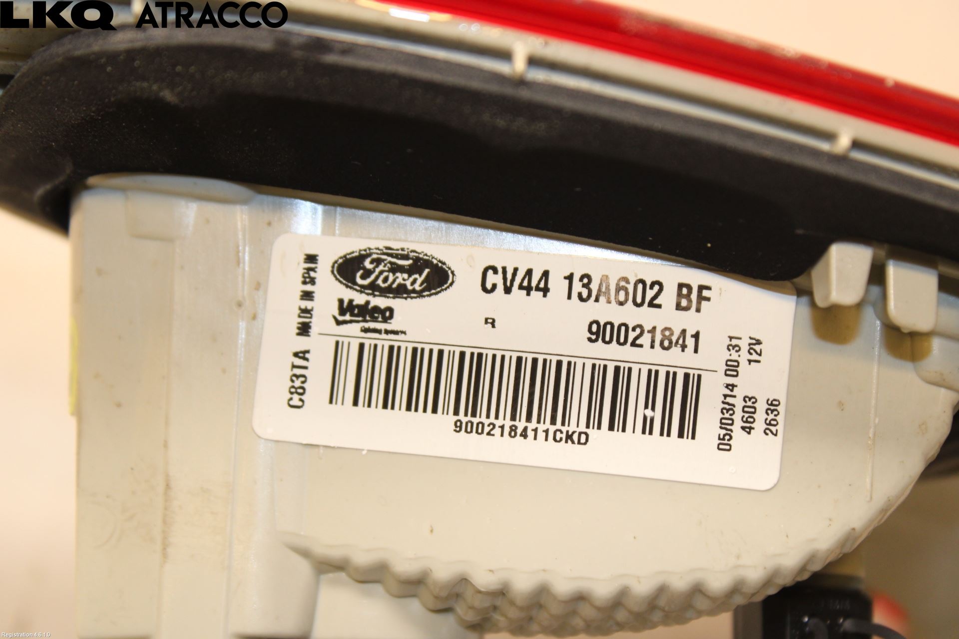 Ford KUGA 13-16 Baklykt Høyre  På Luke(Indre)