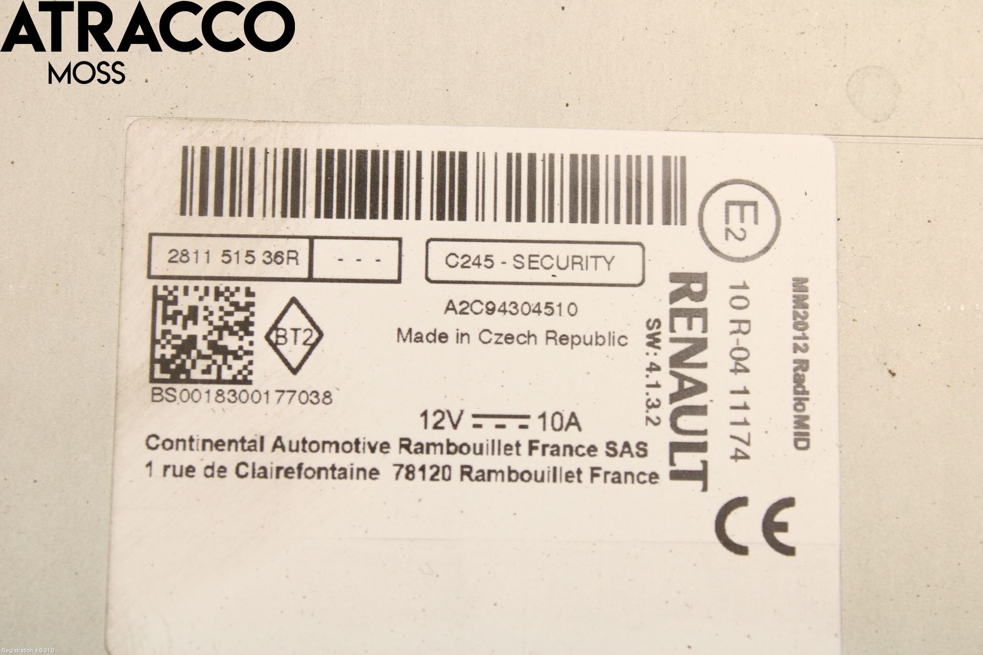 Renault ZOE/E-TECH 13- Stereo Radio Med Cd