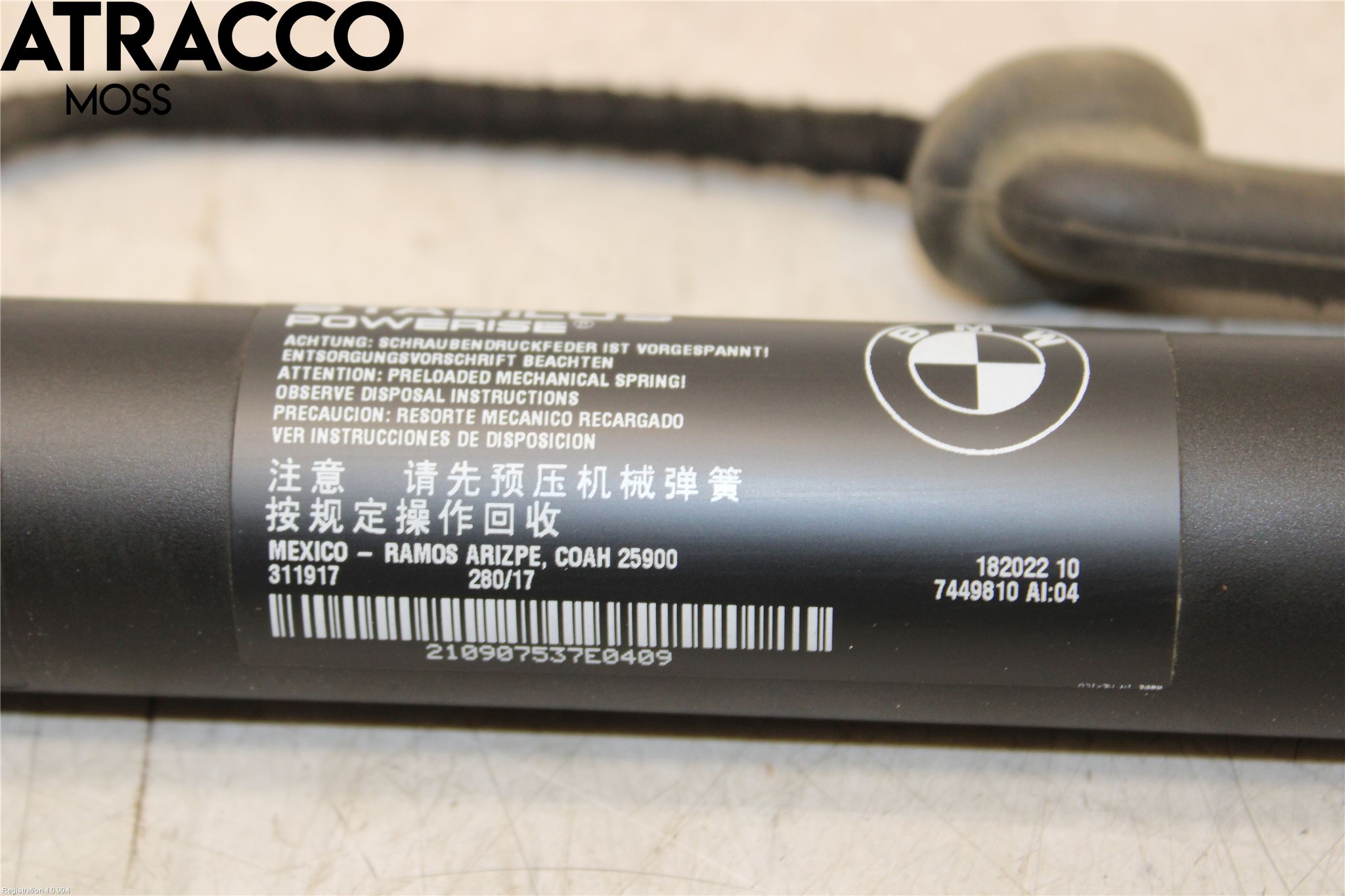 BMW X5 F15 13-18 Bakluke Demper-Gassfjær