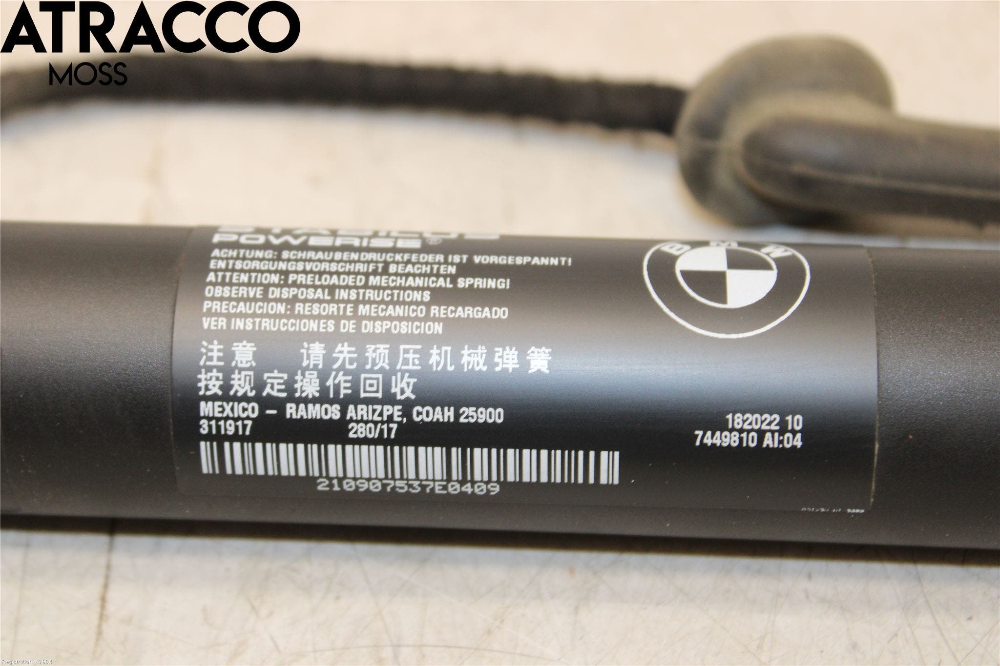 BMW X5 F15 13-18 Bakluke Demper-Gassfjær