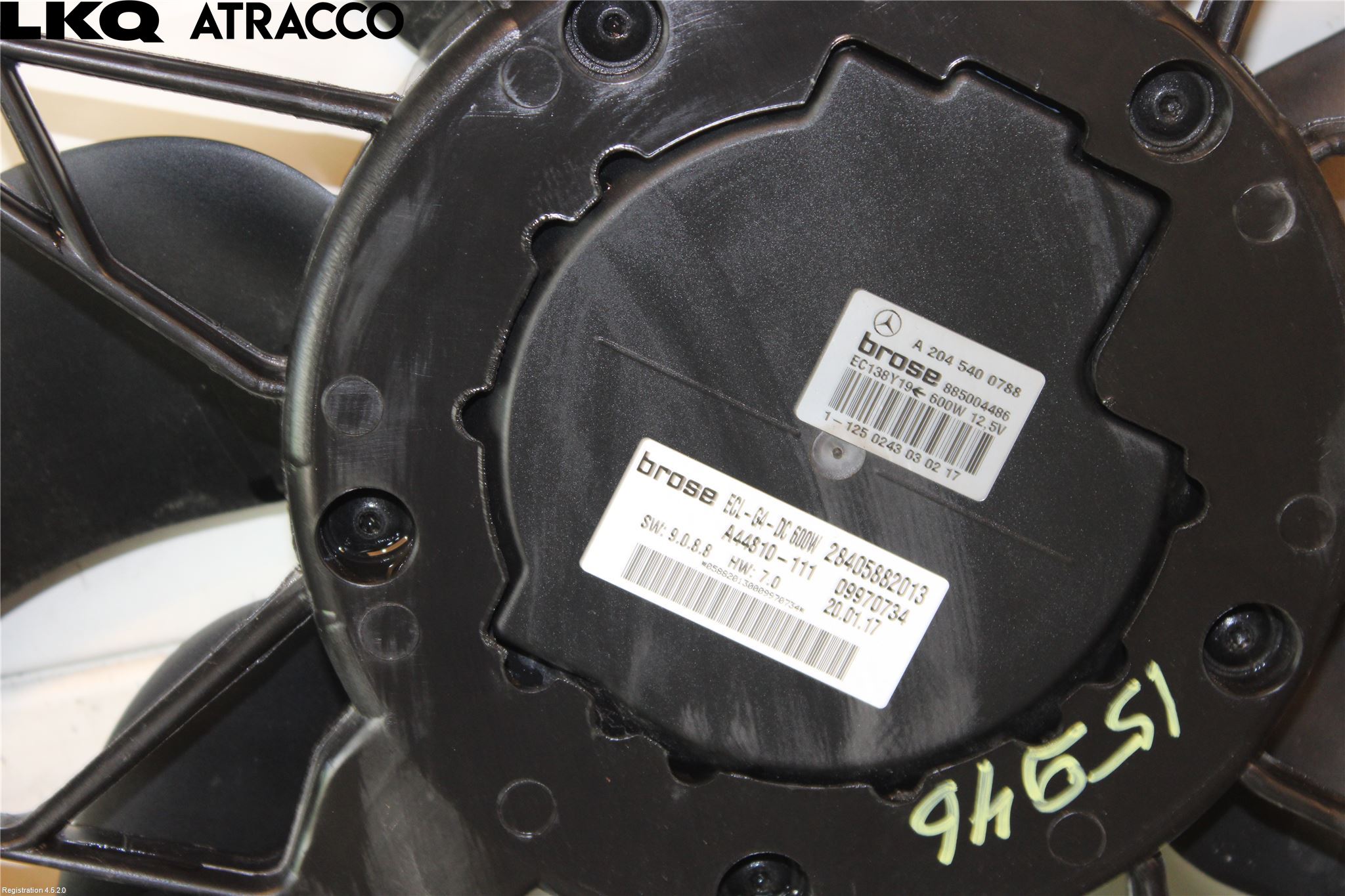 Mercedes-Benz MB B-KLASS (W246/W242) 12-19 Kjølevifte Elektrisk