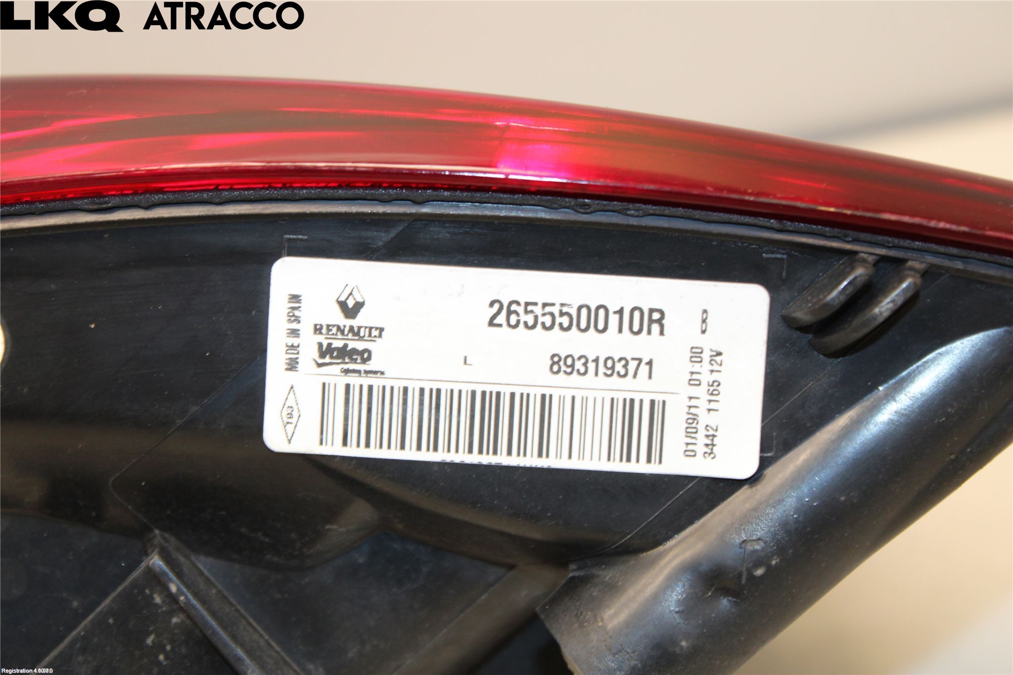 Renault MEGANE III 09-15 Baklykt Venstre