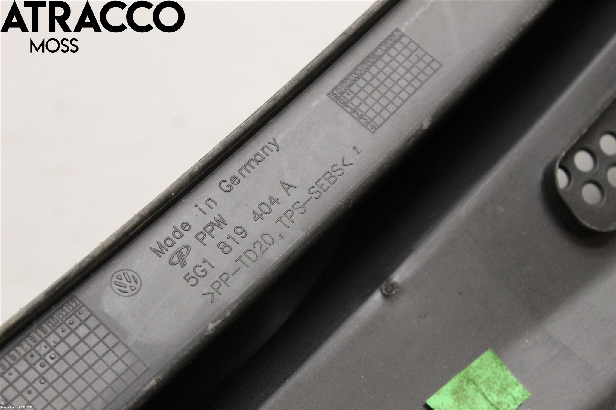 Volkswagen VW GOLF / E-GOLF VII 13-20 Visker Deksel-Grill-Under Frr