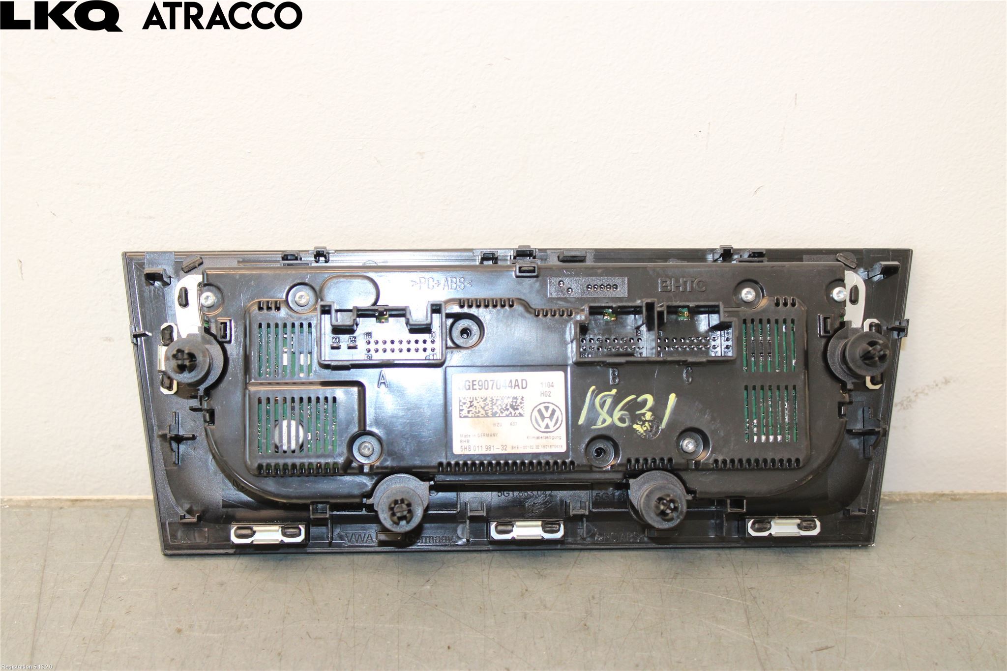 Volkswagen VW GOLF / E-GOLF VII 13-20 Varme Ac Betjening-Display