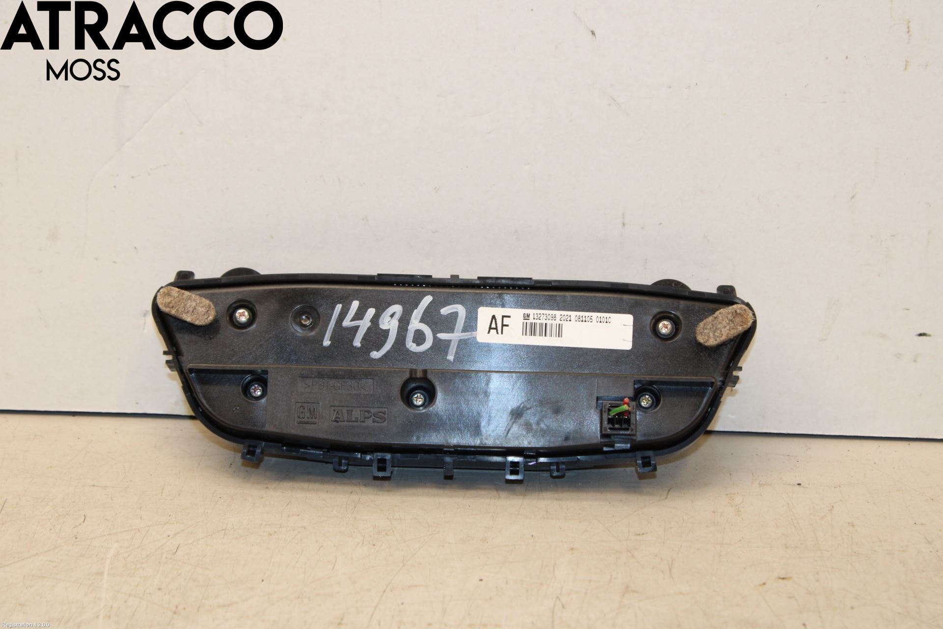 Opel INSIGNIA 09-16 Varme Ac Betjening-Display