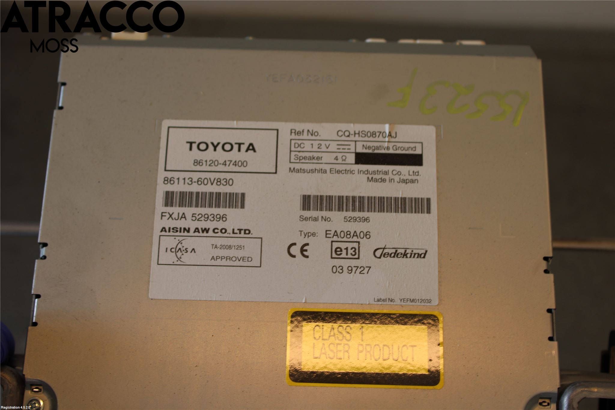 Toyota PRIUS ZVW30 09-20 Stereo Radio
