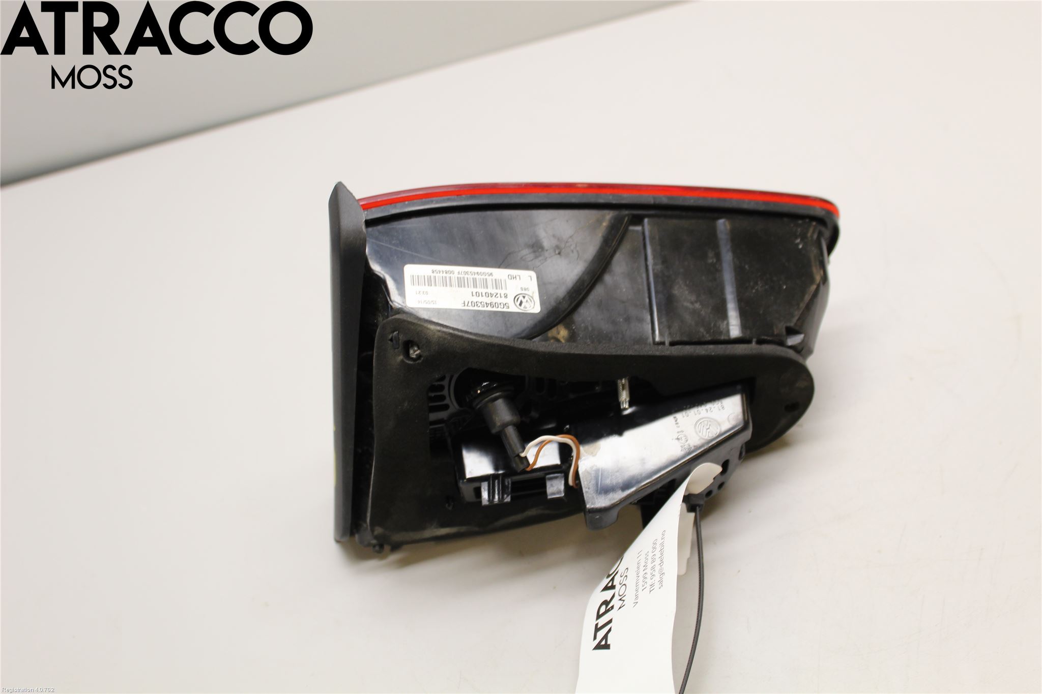 Volkswagen VW GOLF / E-GOLF VII 13-20 Baklykt Venstre  På Luke(Indre