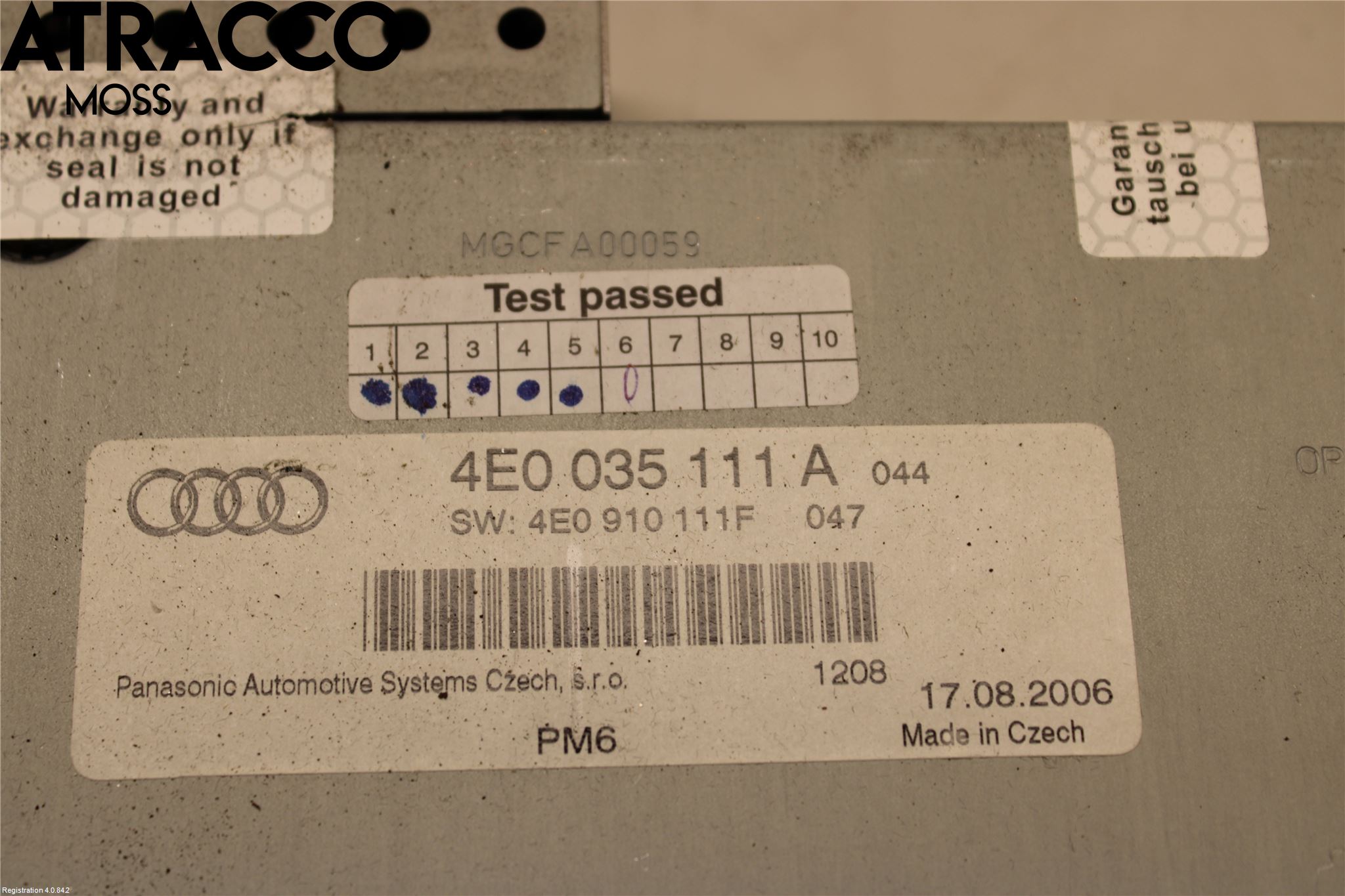 Audi A6/S6     05-11 Stereo Cd Veksler