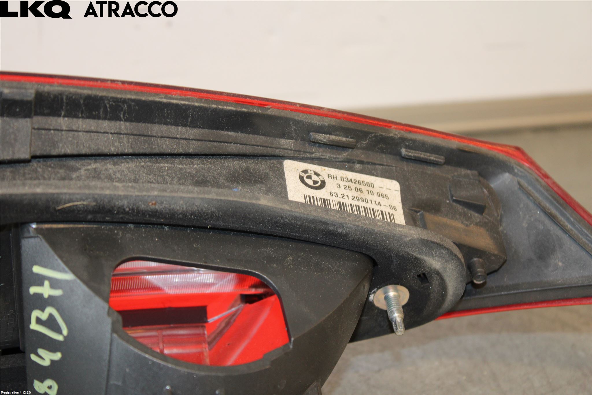 BMW X1 E84 10-15 Baklykt Høyre  På Luke(Indre)