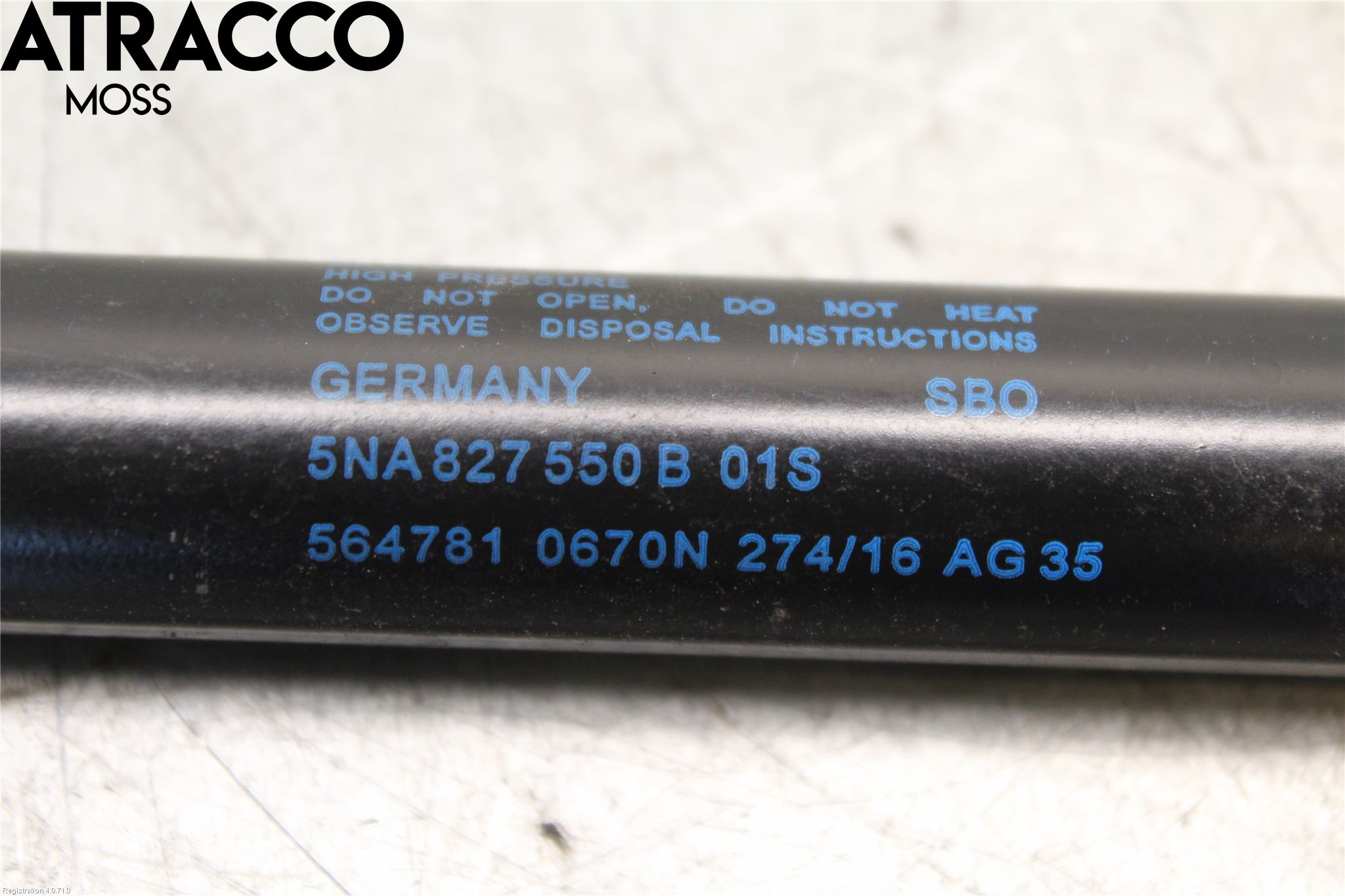 Volkswagen VW TIGUAN 16-24 Bakluke Demper-Gassfjær