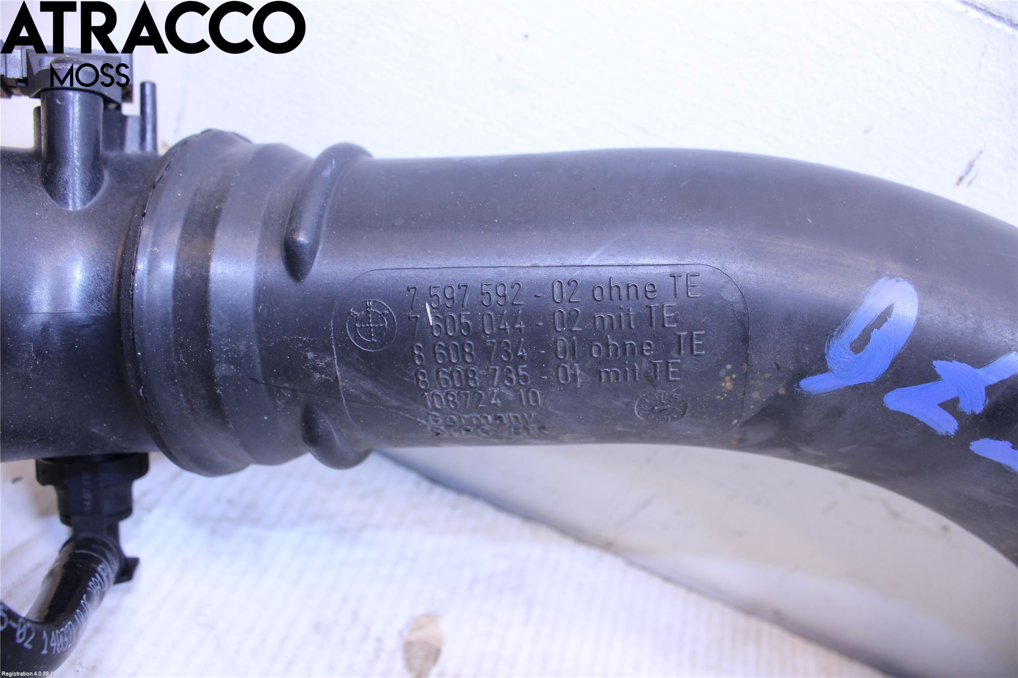 BMW 3 GT F34 13-19 Intercooler Rør-Slange