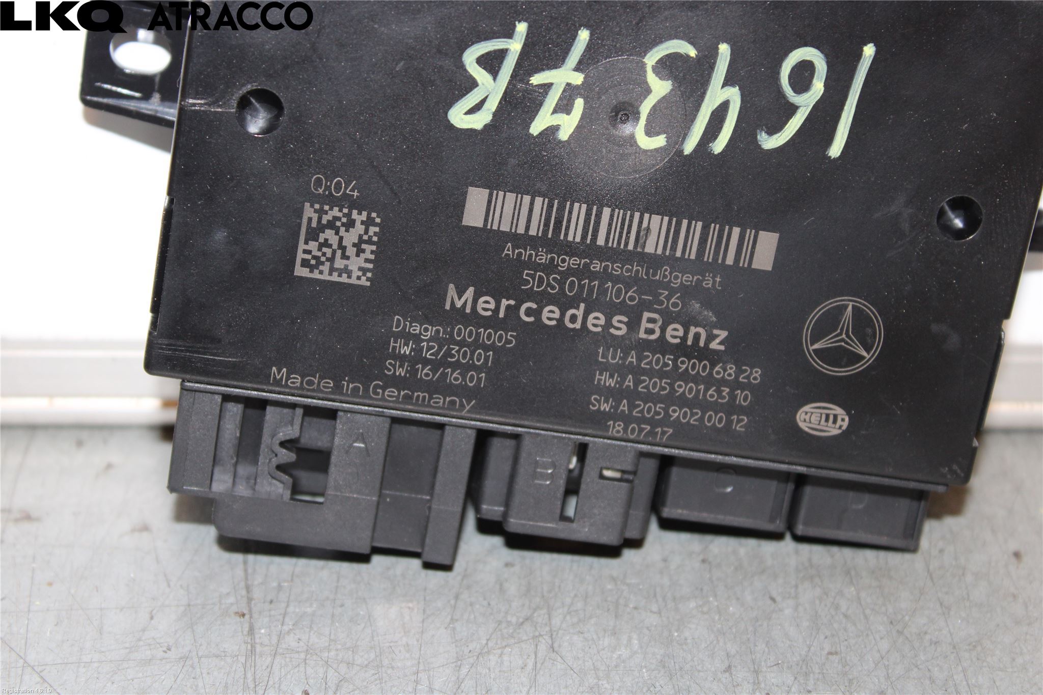 Mercedes-Benz MB C-KLASS (W205) 14-21 Styreenhet Tilhengerfeste