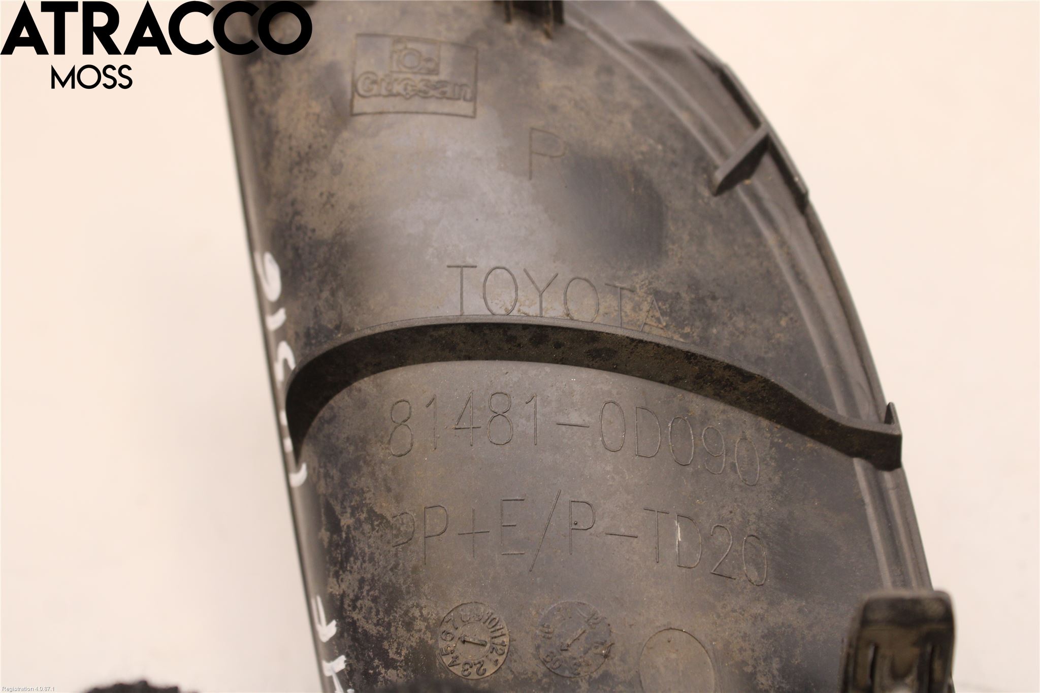 Toyota YARIS XP90 06-11 Frontlykt Kurve-Tåkelys Ramme