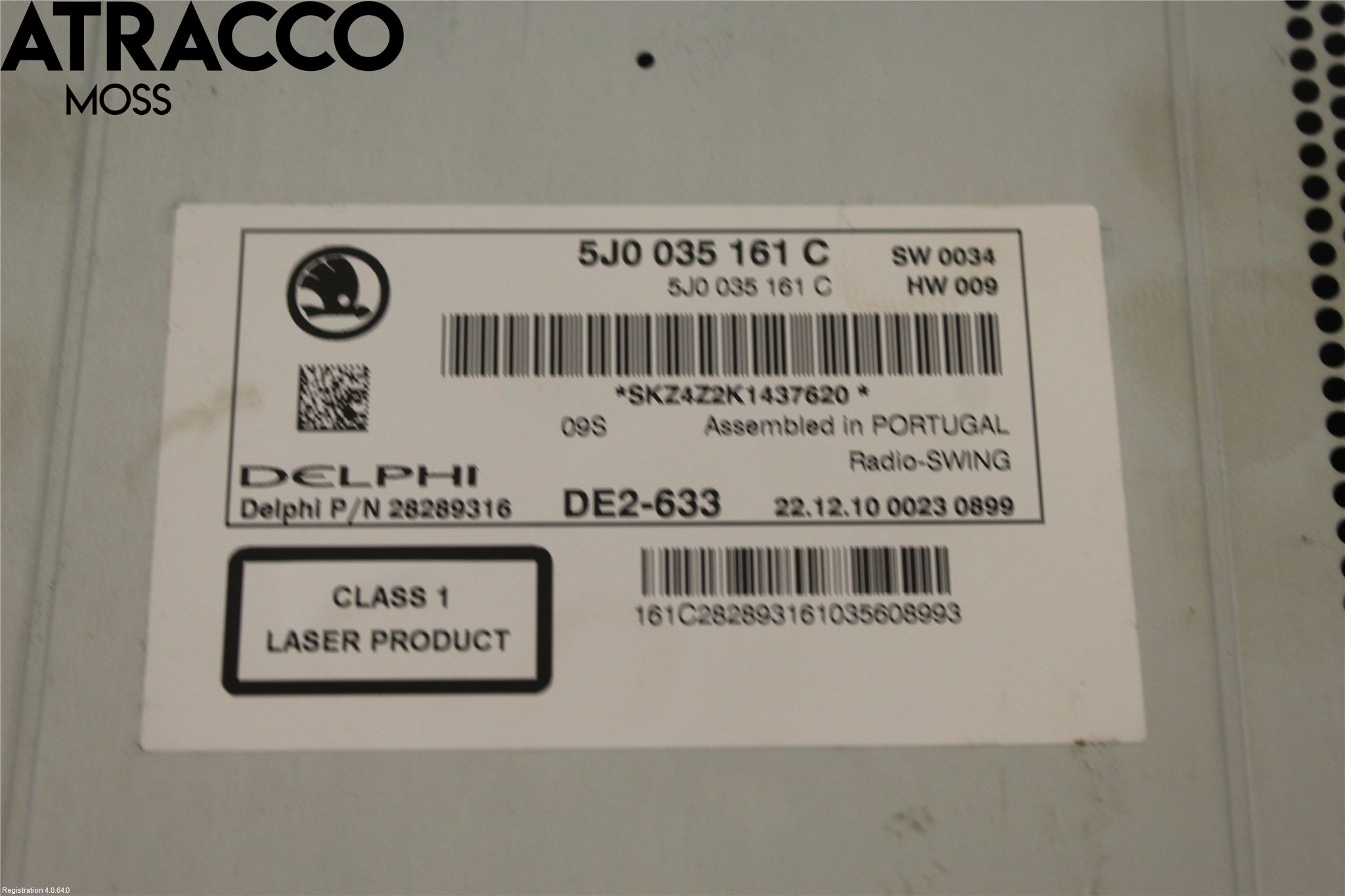 Skoda FABIA 07-14 Stereo Radio Med Cd