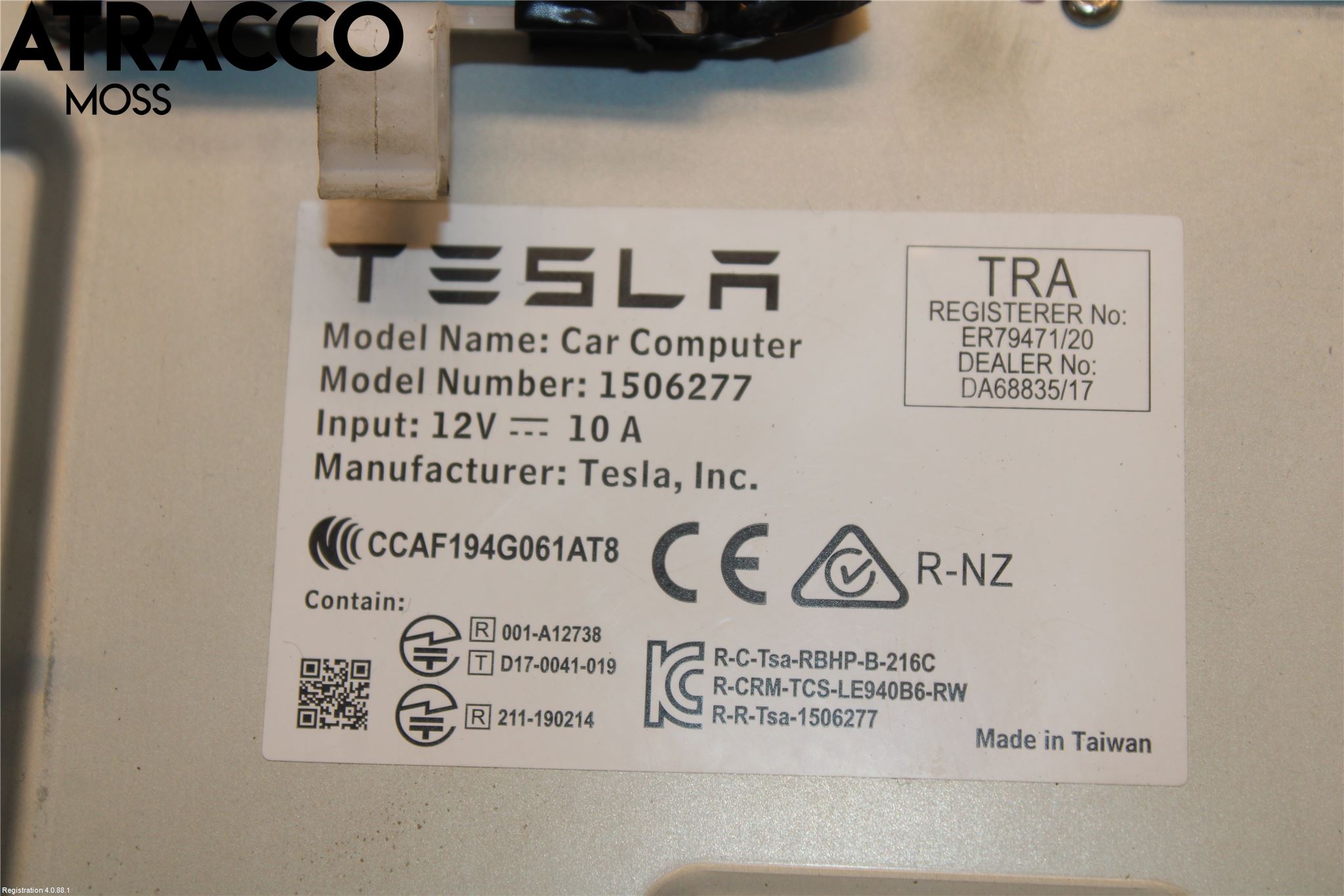 Tesla MODEL 3 17- Styreenhet Øvrig