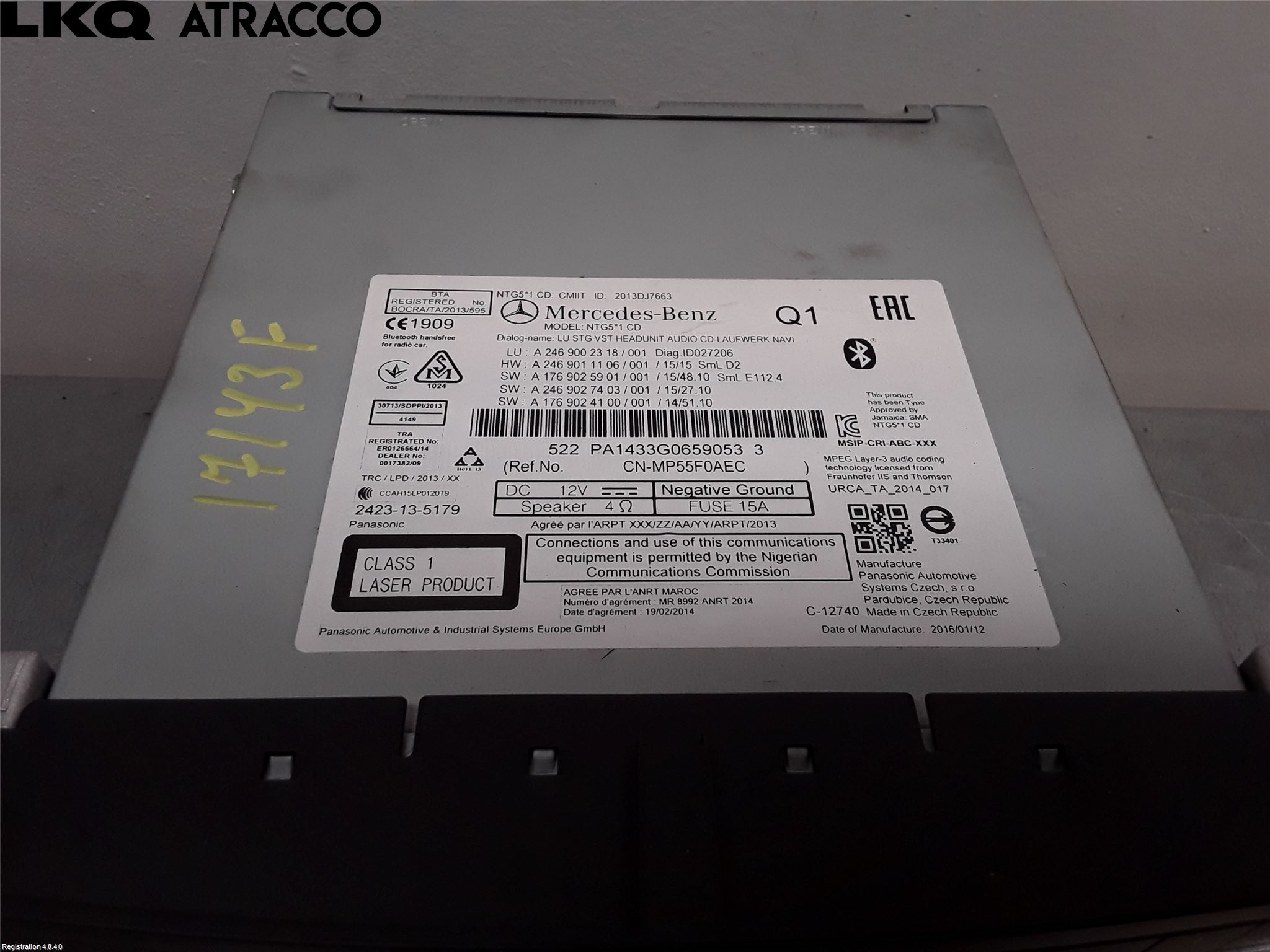 Mercedes-Benz MB A-KLASS (W176) 13-18 Stereo Radio