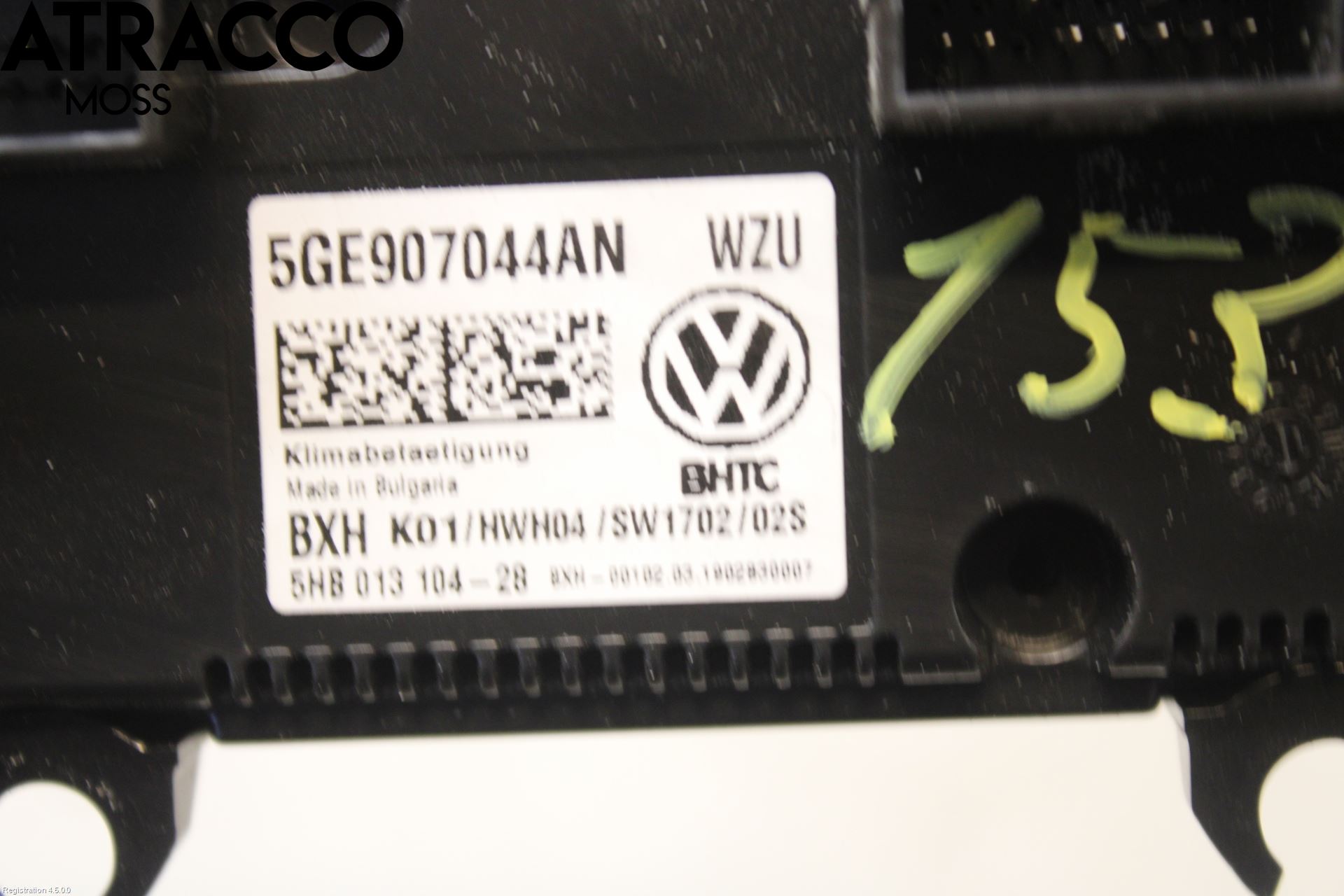 Volkswagen VW GOLF / E-GOLF VII 13-20 Varme Ac Betjening-Display