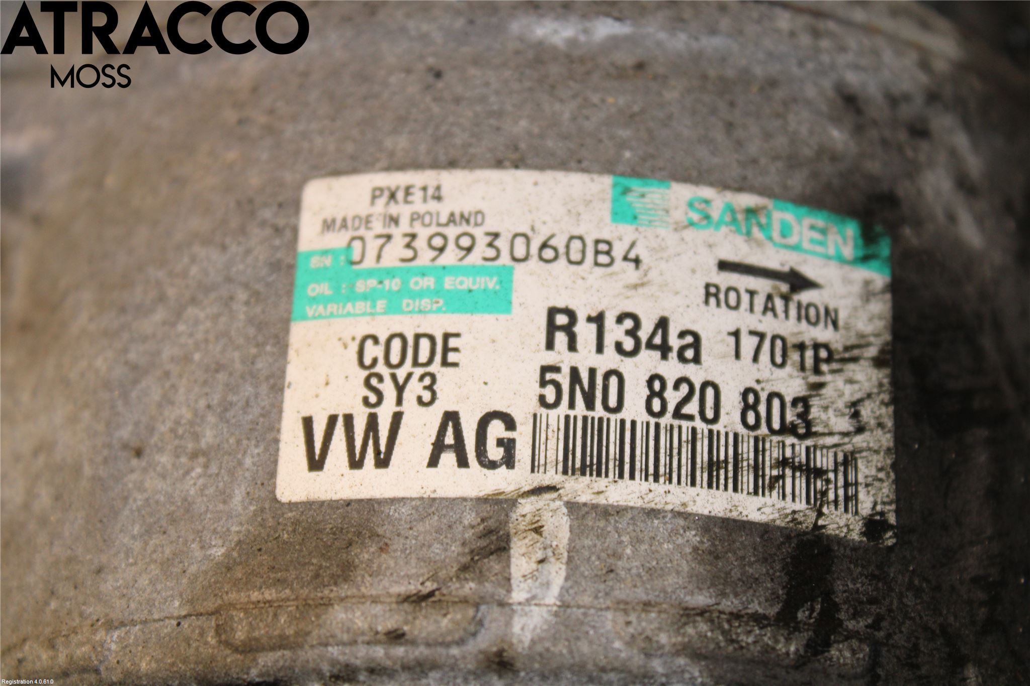 Volkswagen VW POLO 10-17 Varme Ac Kompressor