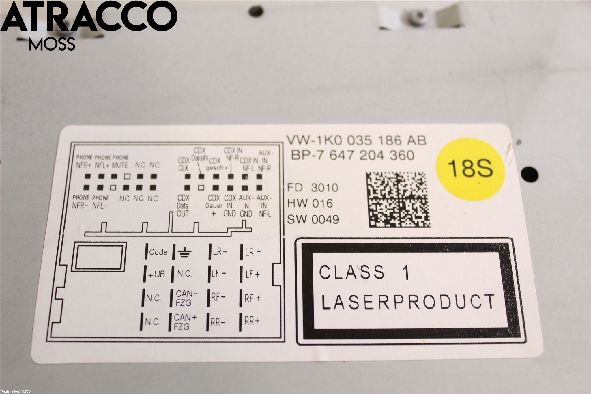 Volkswagen VW GOLF VI 09-13 Stereo Radio Med Cd