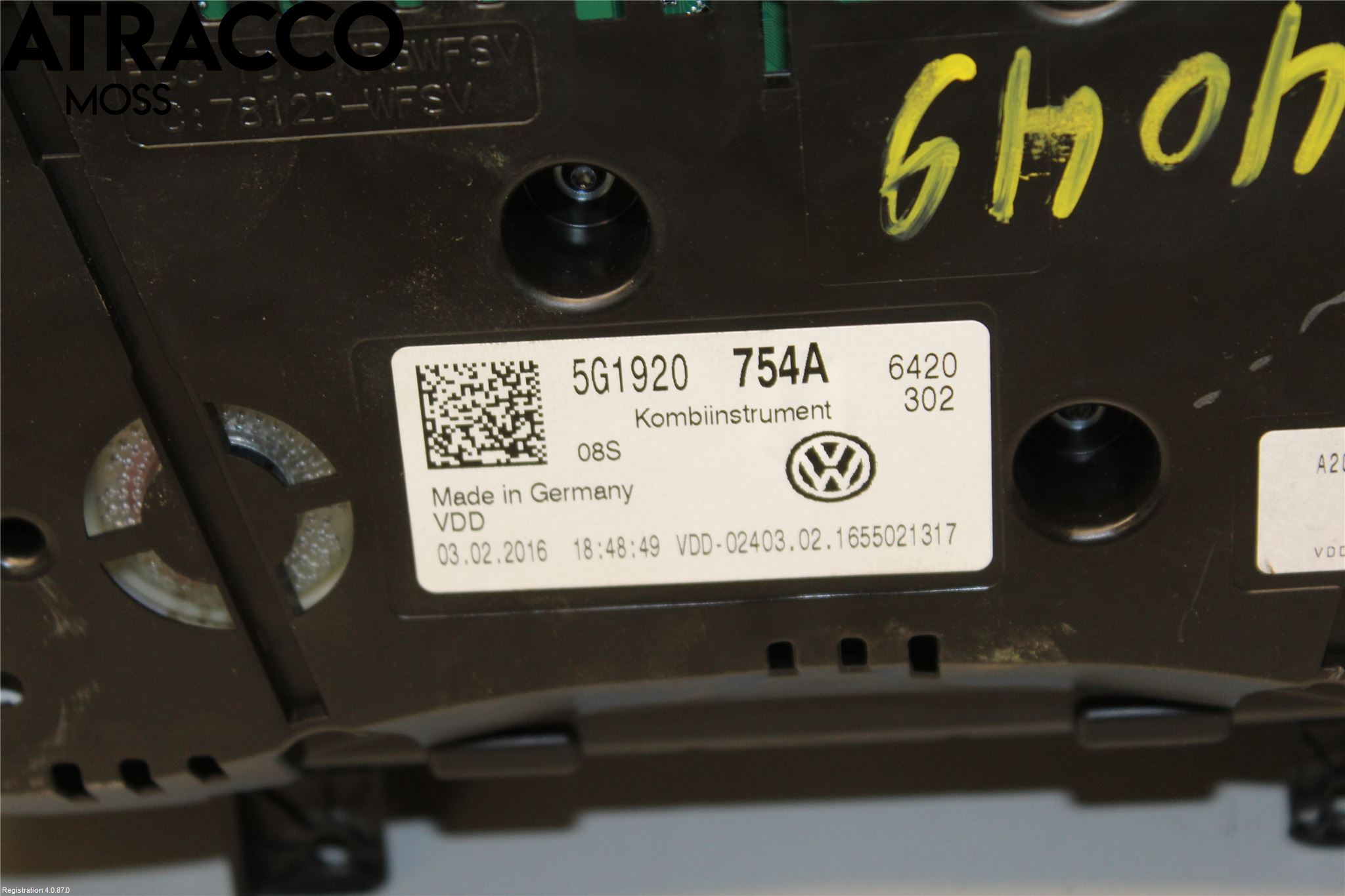 Volkswagen VW GOLF / E-GOLF VII 13-20 Instr Kombinert