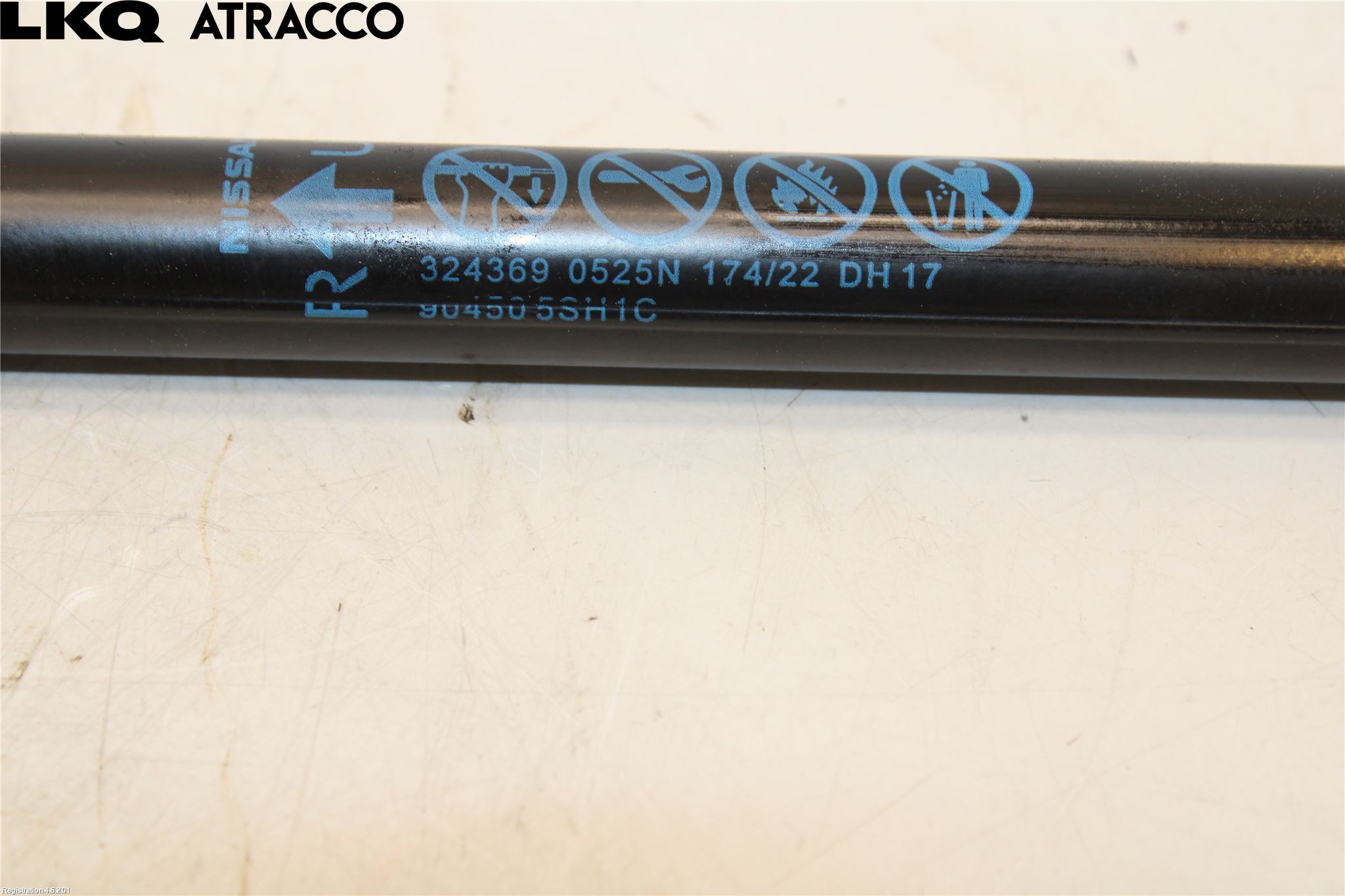 Nissan LEAF 18- Bakluke Demper-Gassfjær