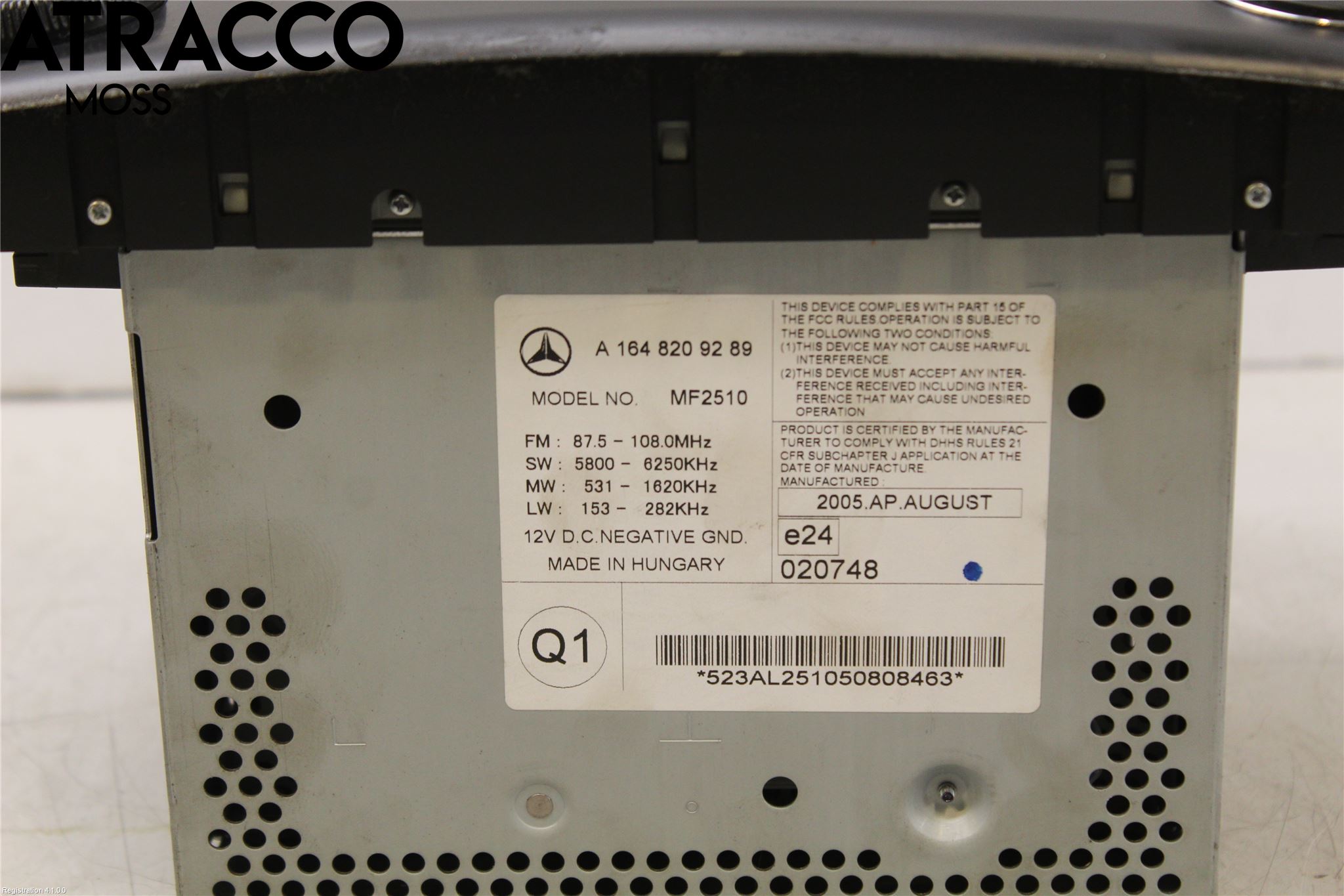 Mercedes-Benz MB ML (W164) 05-11 Stereo Radio Med Cd