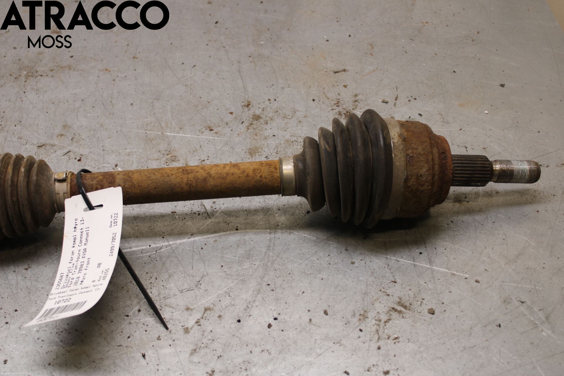 Ford TRANSIT/TOURNEO CONNECT 13-22 Drivaksel Foran Kompl Høyre