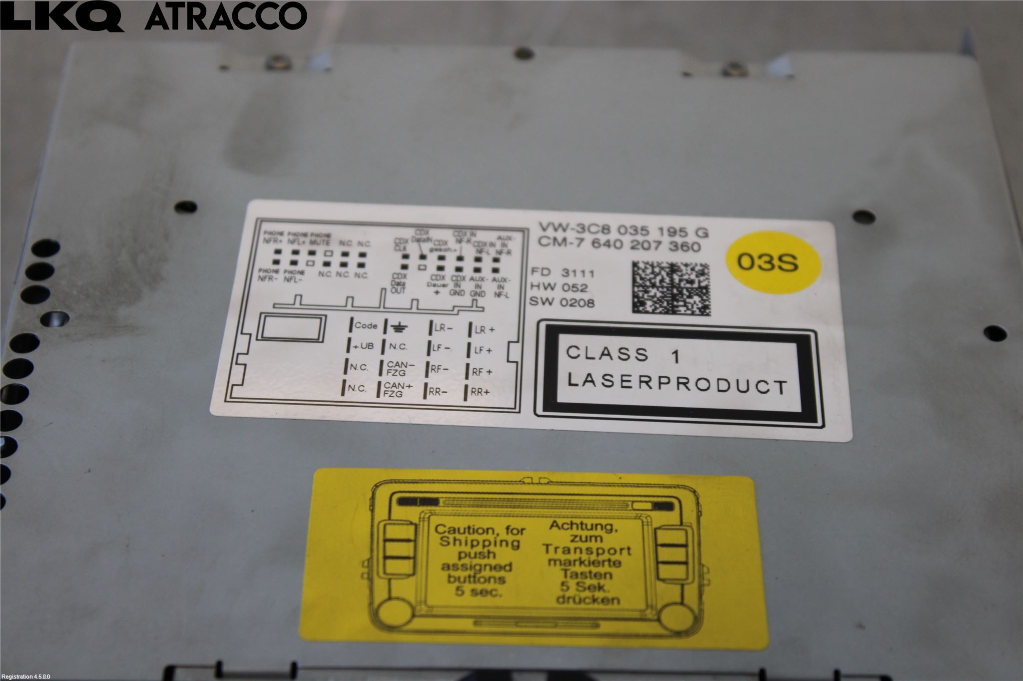 Volkswagen VW PASSAT 11-14 Stereo Radio Med Cd