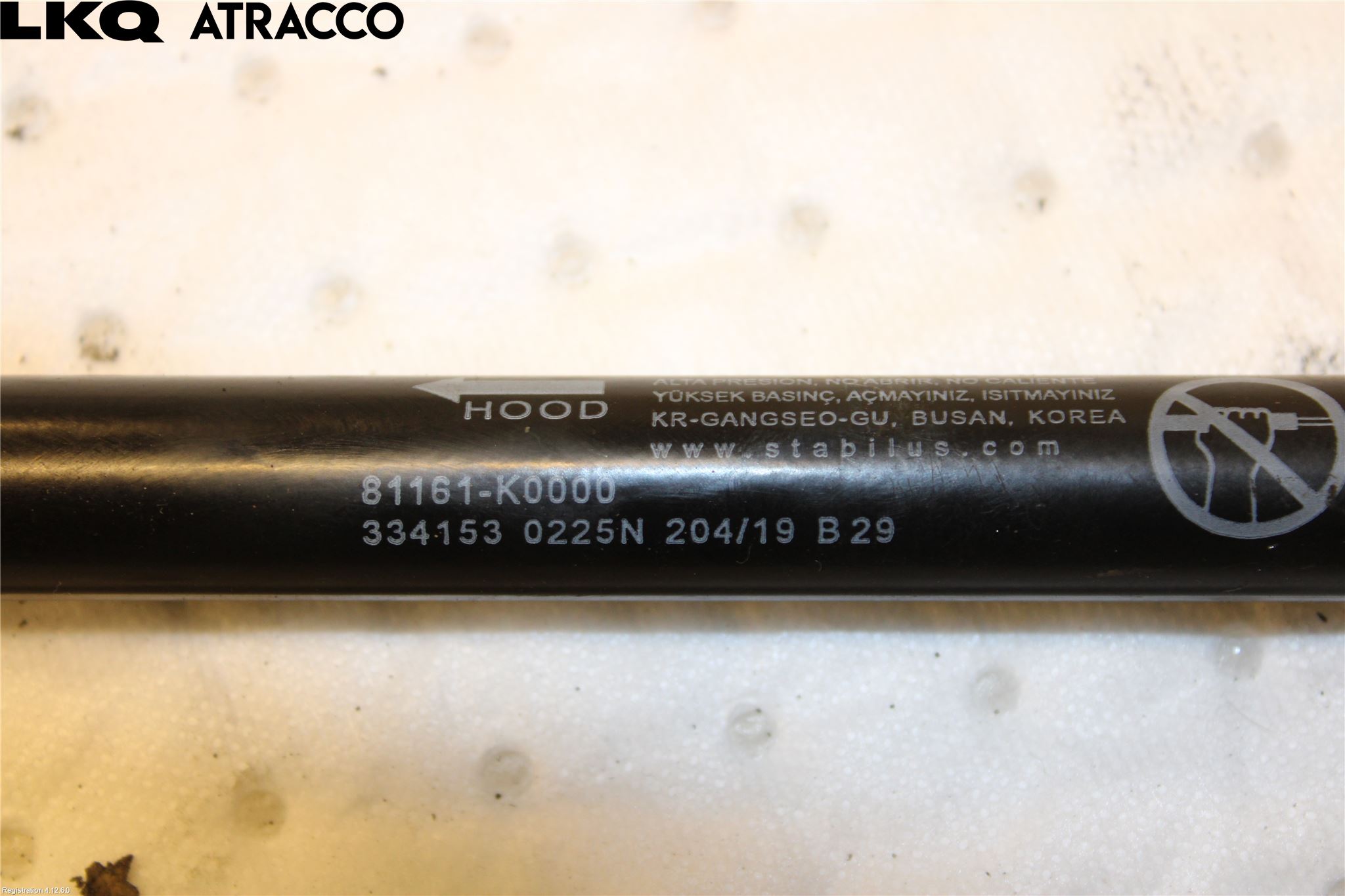 Nissan LEAF 11-17 Panser Demper-Gassfjær