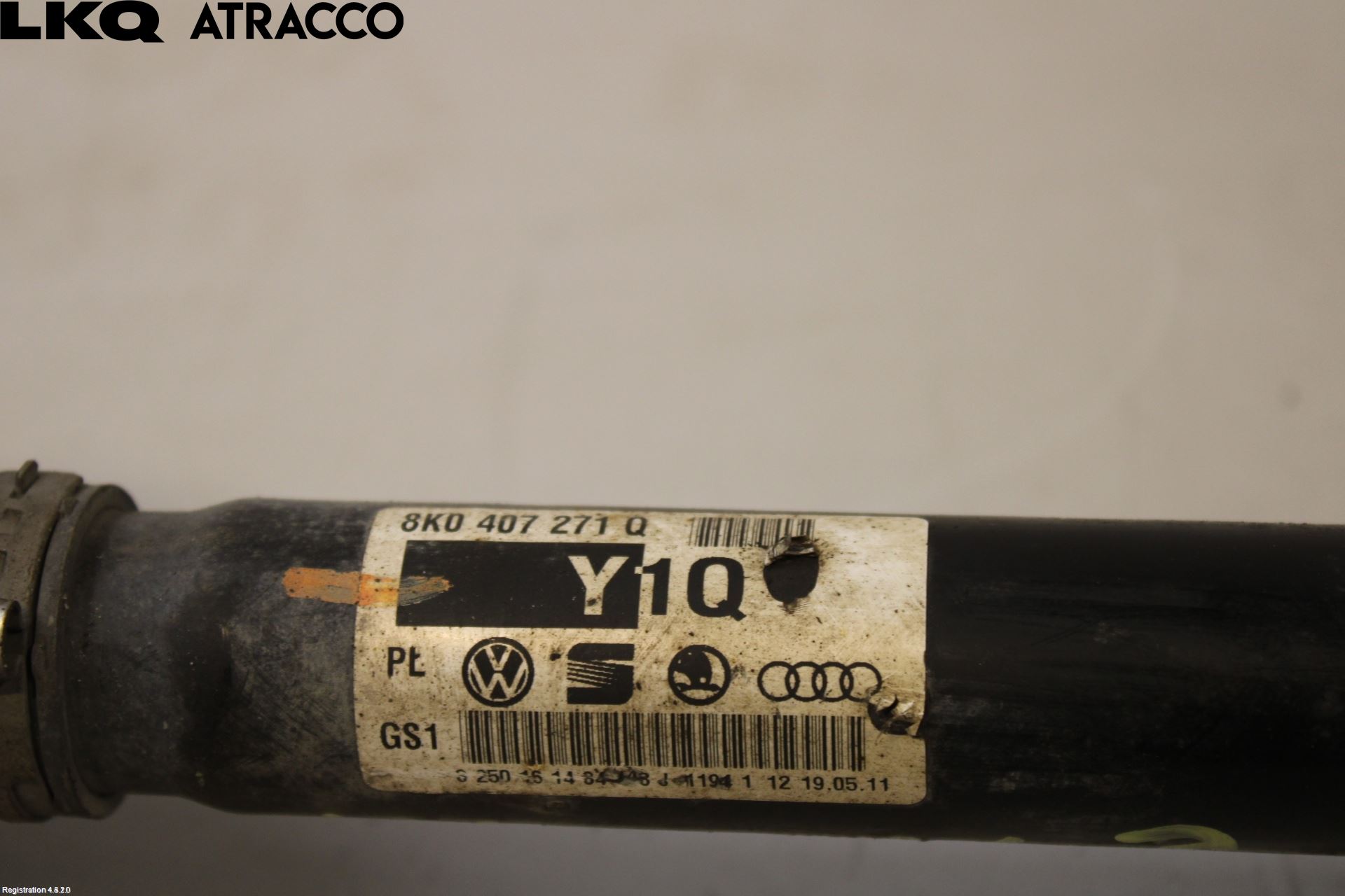 Audi A4/S4 08-11 Drivaksel Foran Kompl Venstre