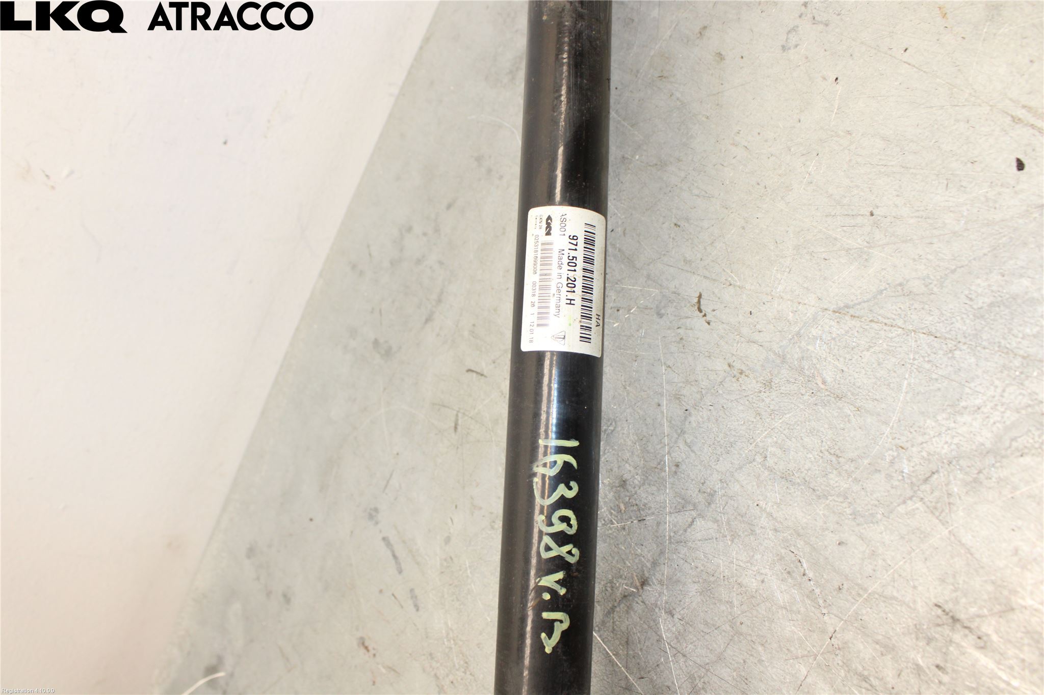 Porsche PANAMERA 09- Drivaksel Bak Kompl Venstre