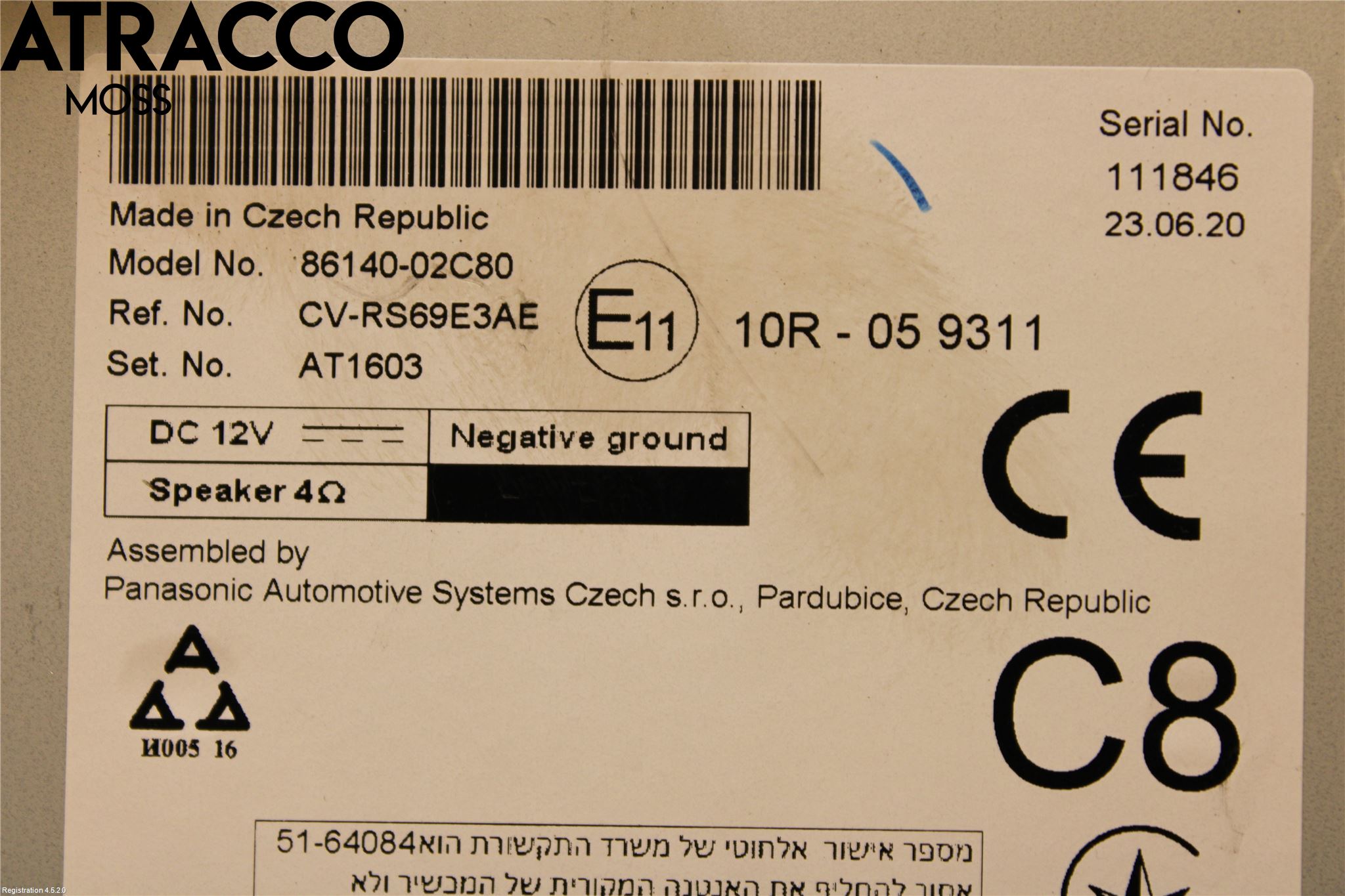 Toyota COROLLA 19- Stereo Radio Med Cd