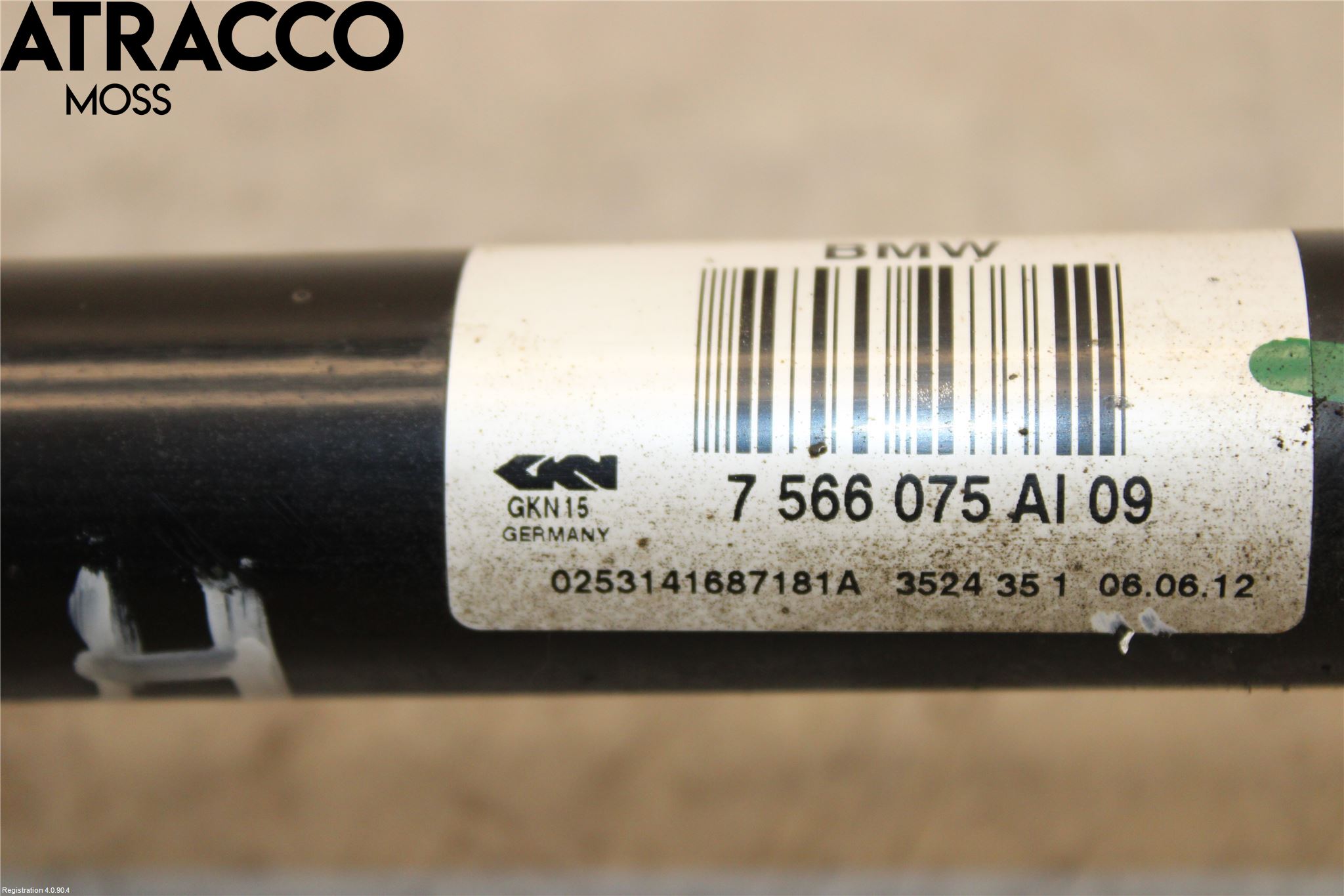 BMW 7 F01/02/03/04 09-15 Drivaksel Bak Kompl Høyre