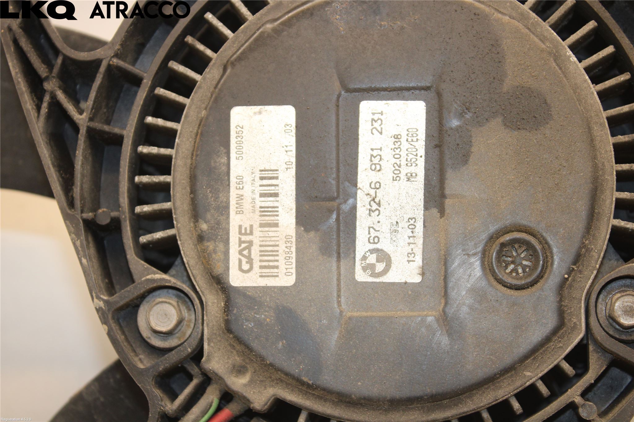 BMW 5 E60/61 Sed/Tou 02-10 Kjølevifte Elektrisk