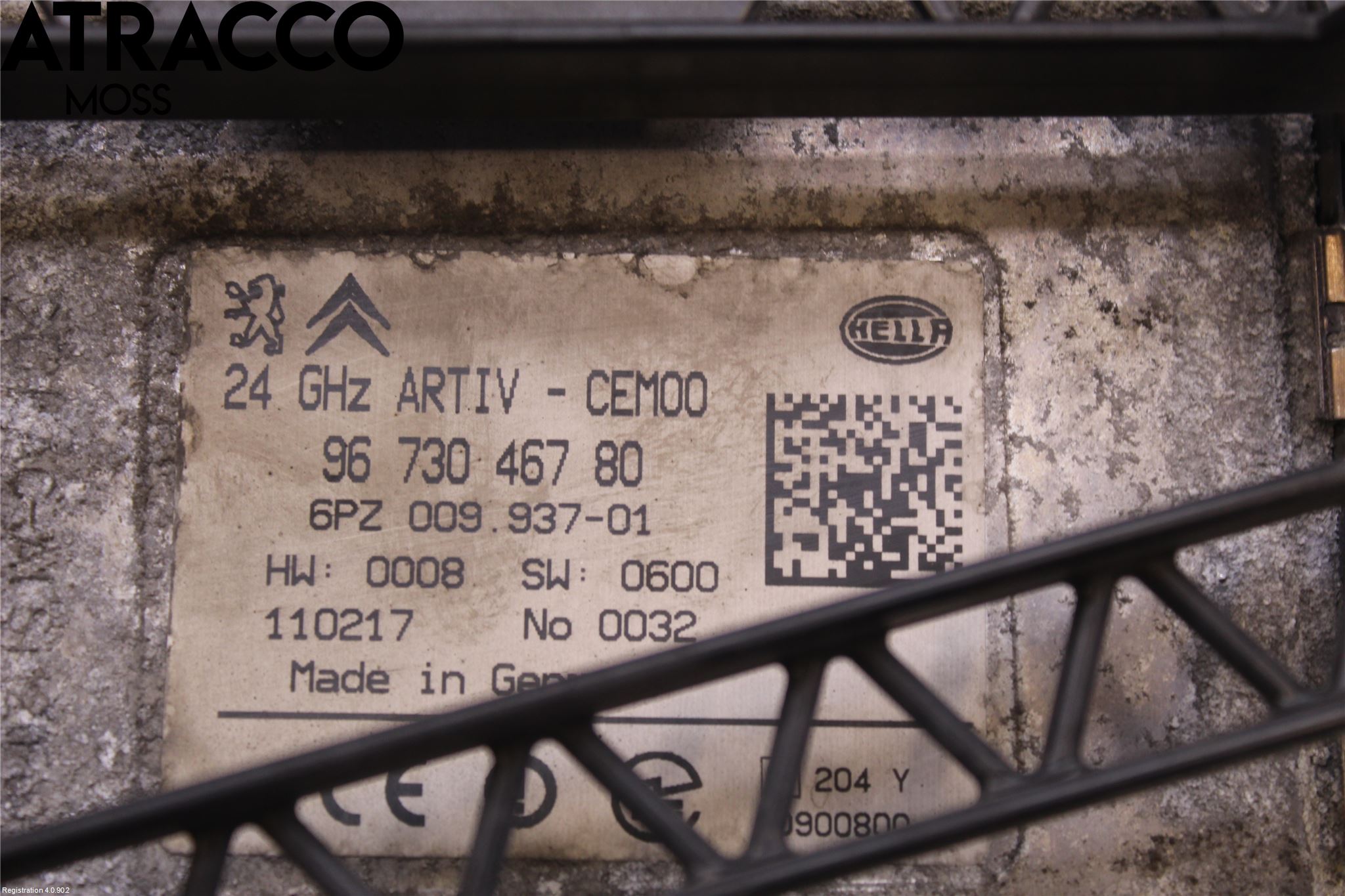 Peugeot 3008 09-16 Sensor Kollisjonsbeskyttelse