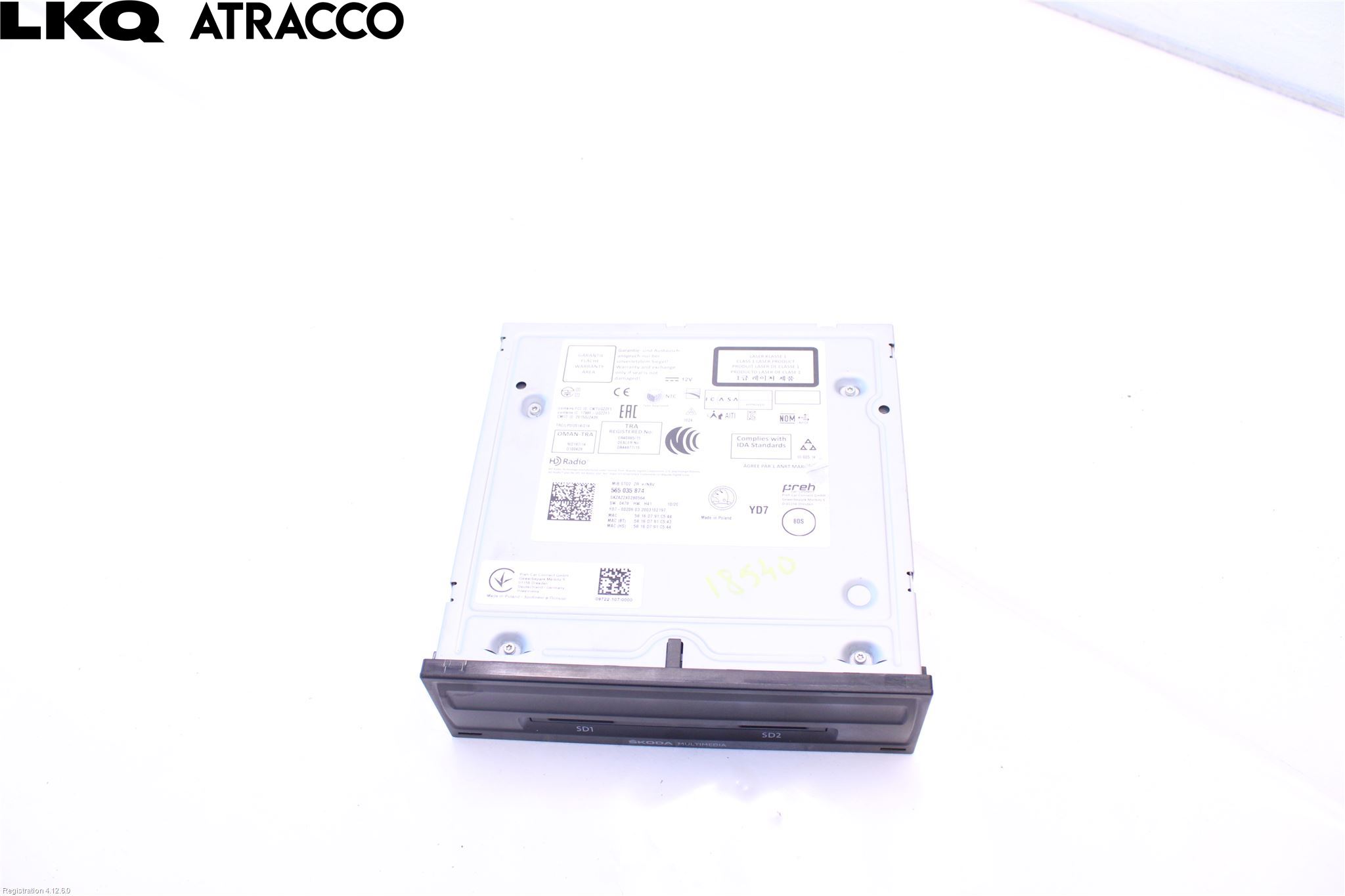 Skoda OCTAVIA (5E) 13-20 Stereo Radio Øvrig