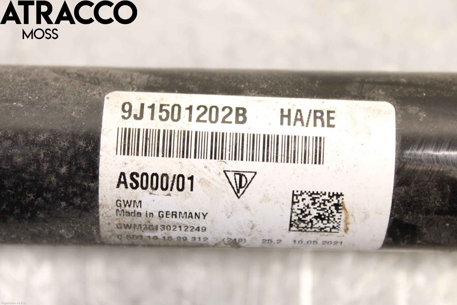 Porsche TAYCAN 20- Drivaksel Bak Kompl Høyre