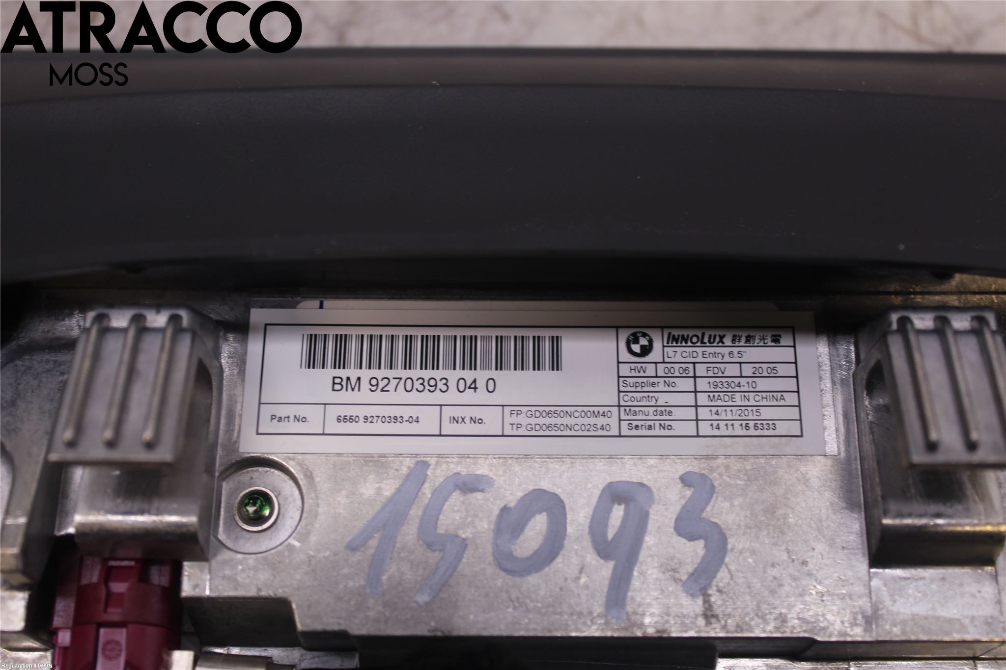 BMW 3 F30/F31/F80 12-19 Multifunktionsdisplay