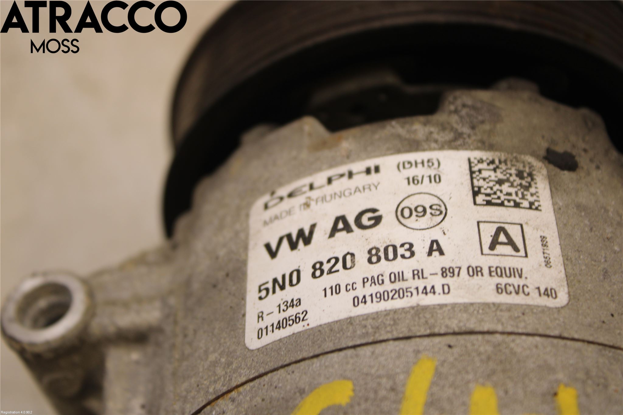 Volkswagen VW GOLF VI 09-13 Varme Ac Kompressor