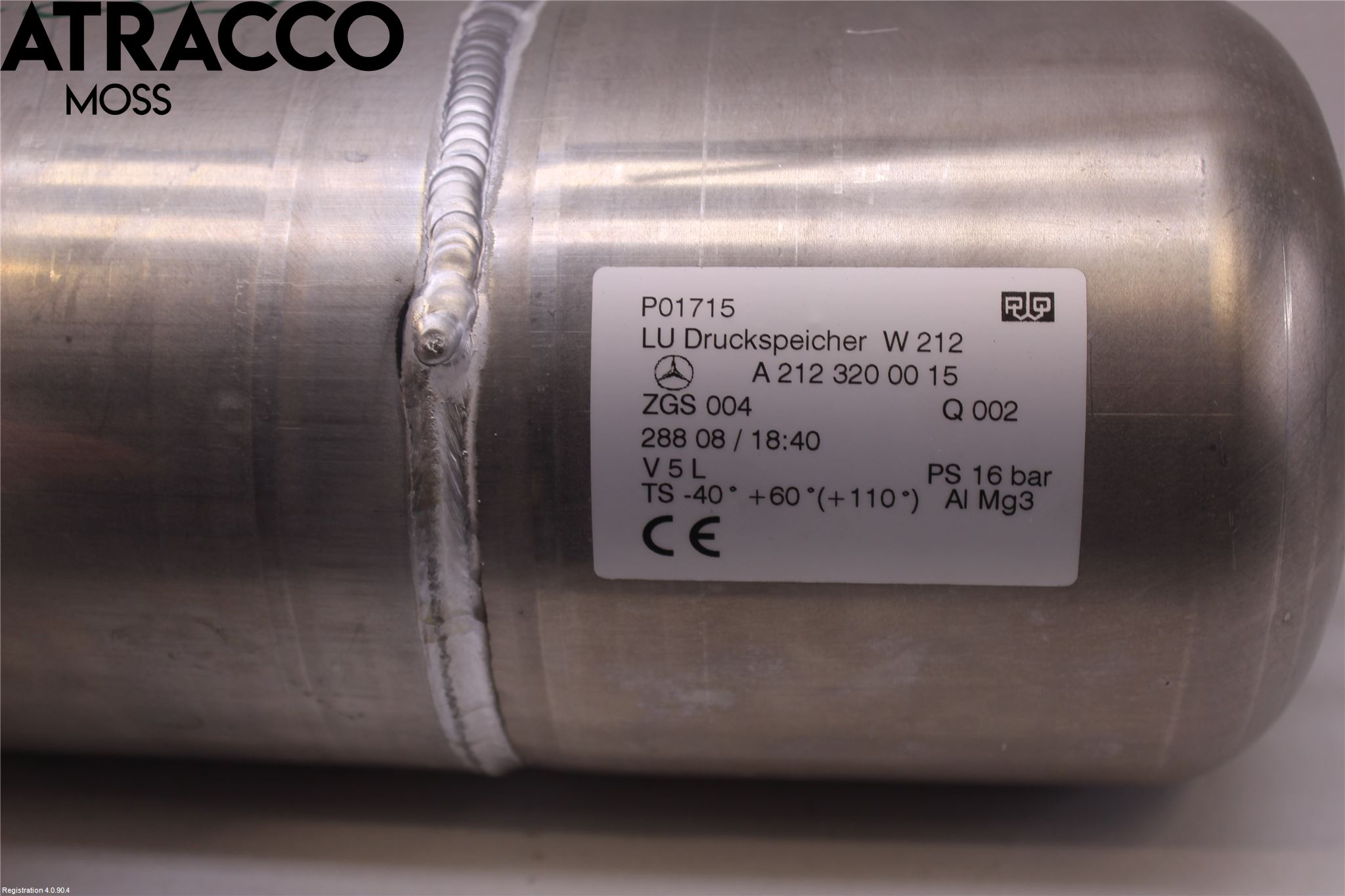 Mercedes-Benz MB E-KLASS (W212) 09-16 Nivå/Lufrfrändring Trycktank