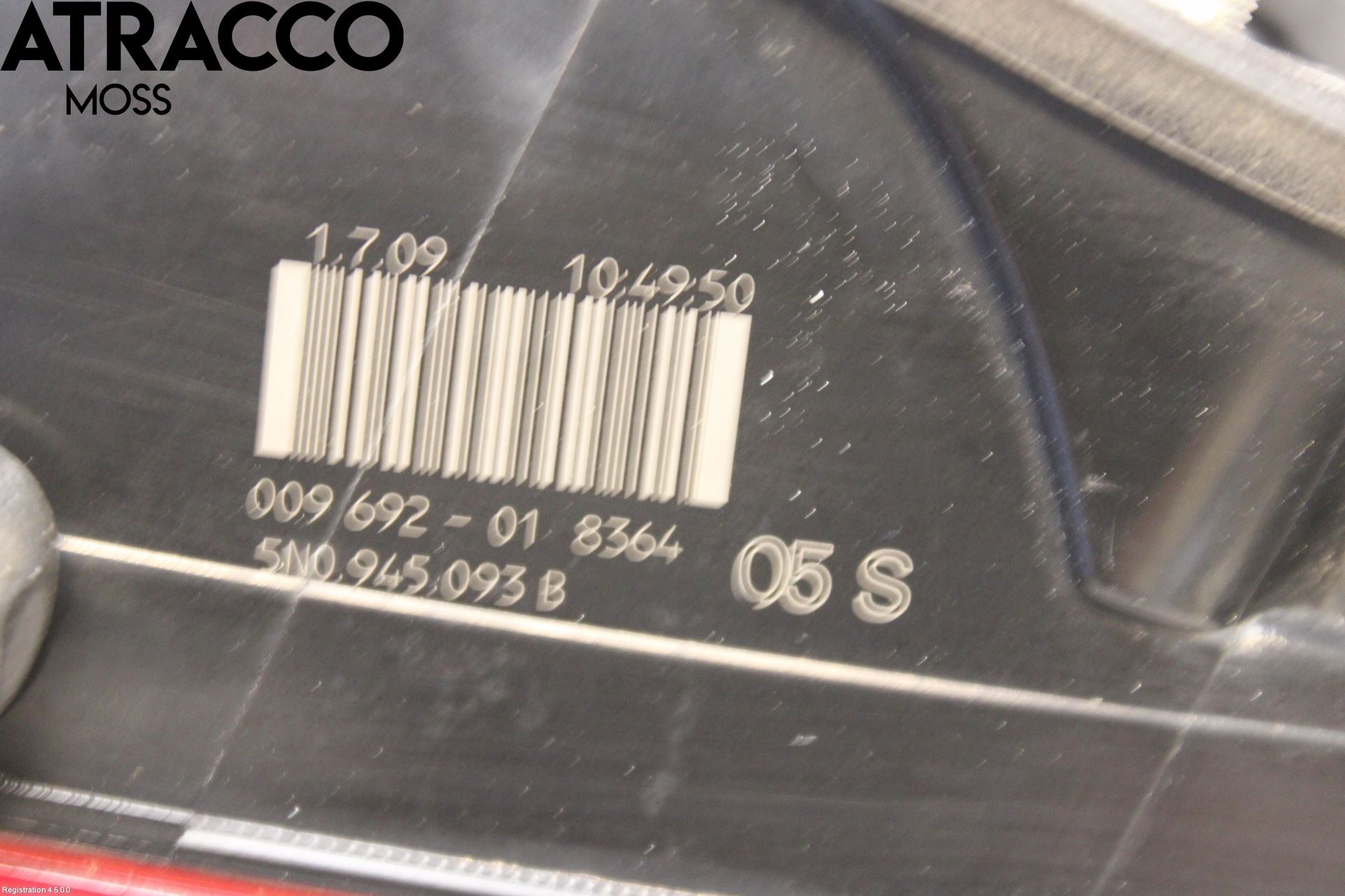 Volkswagen VW TIGUAN 07-16 Baklykt Venstre  På Luke(Indre