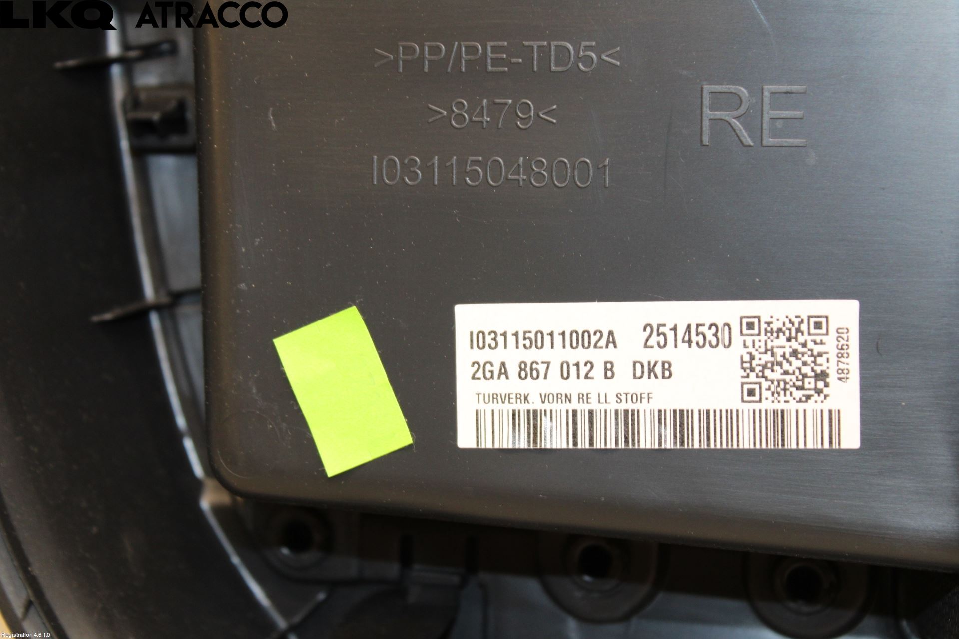 Volkswagen VW T-ROC 18- Innr Dørtrekk Høyre