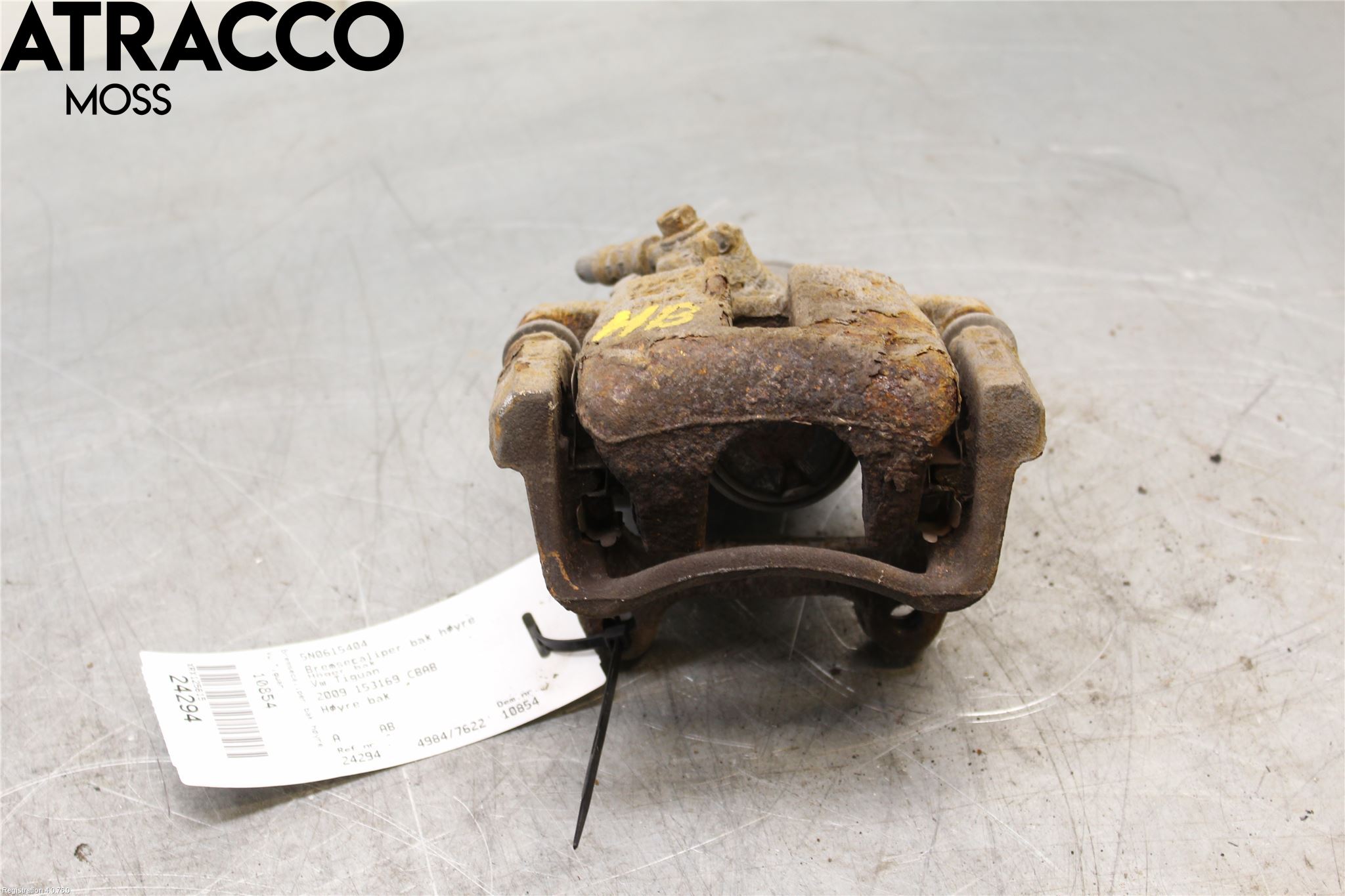Volkswagen VW TIGUAN 07-16 Bremsecaliper Bak Høyre