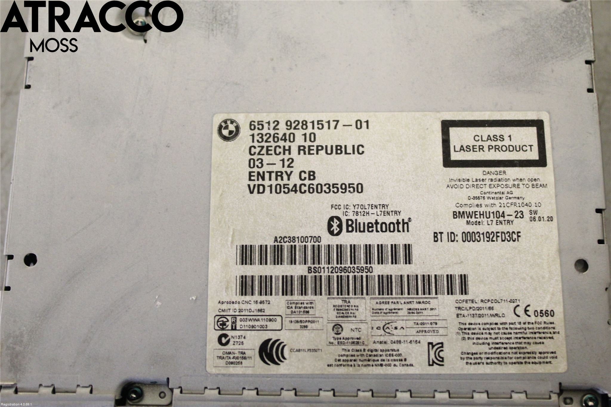 BMW 1 F20/F21 11-19 Stereo Radio Øvrig