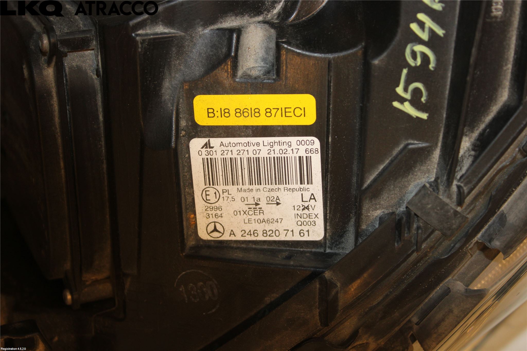Mercedes-Benz MB B-KLASS (W246/W242) 12-19 Frontlykt Venstre