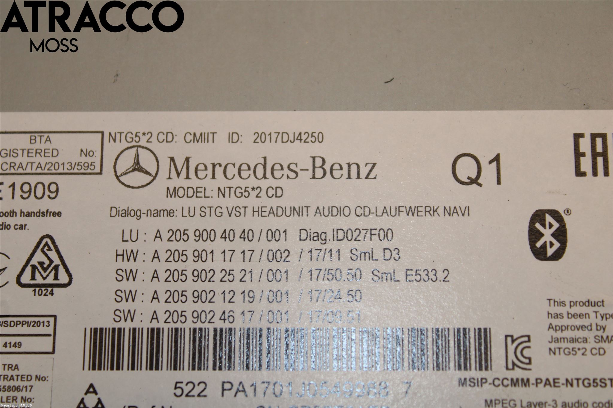 Mercedes-Benz MB GLC-KLASS (X253/C253) 15-22 Stereo Radio Med Cd