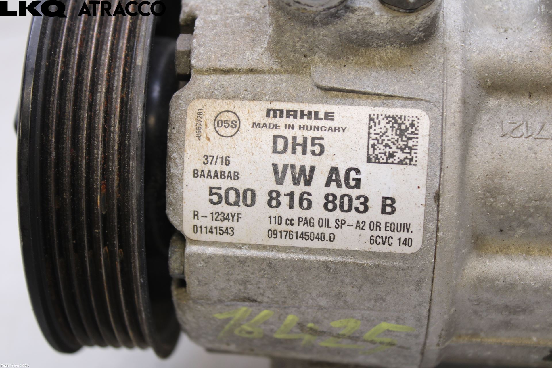 Volkswagen VW PASSAT 15-19 Varme Ac Kompressor