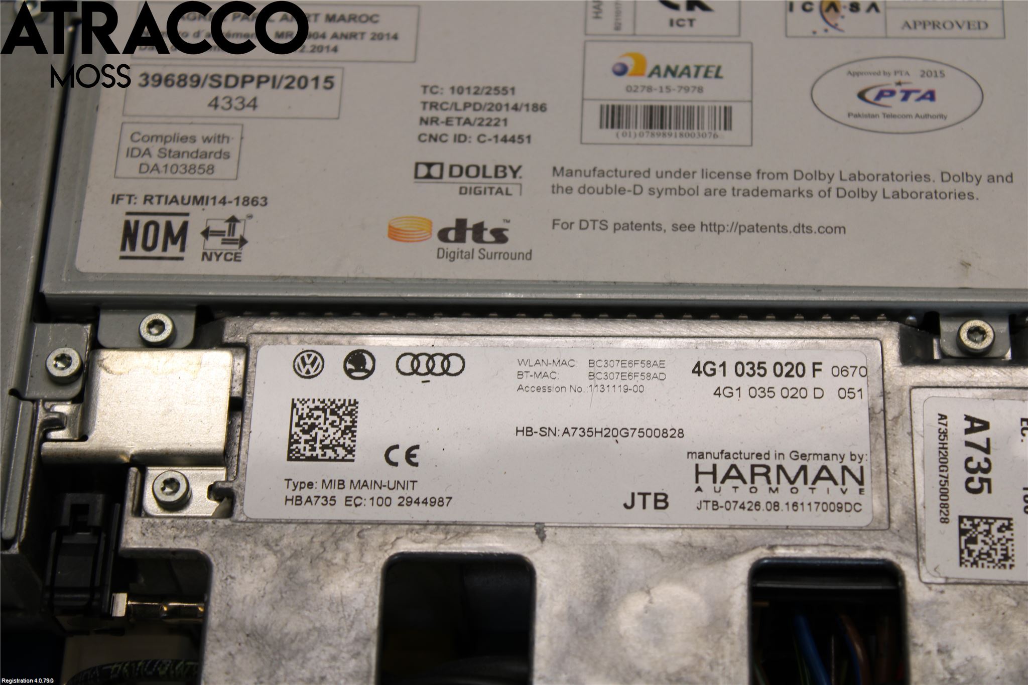 Audi A6/S6 4G 11-18 Stereo Radio Med Cd