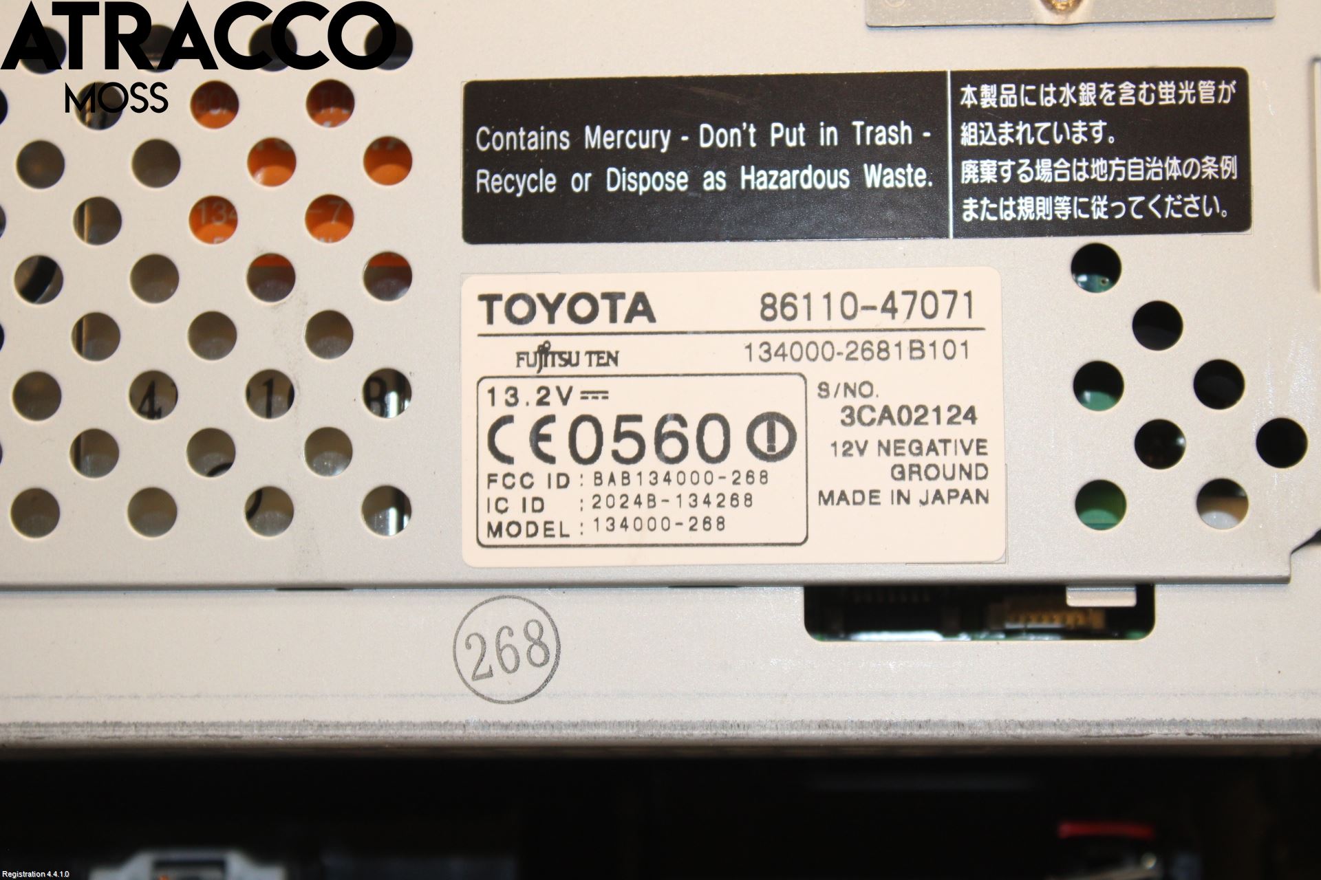 Toyota PRIUS NWH20 04-08 Instr Skjerm Dvd-Gps-Ac-Tlf